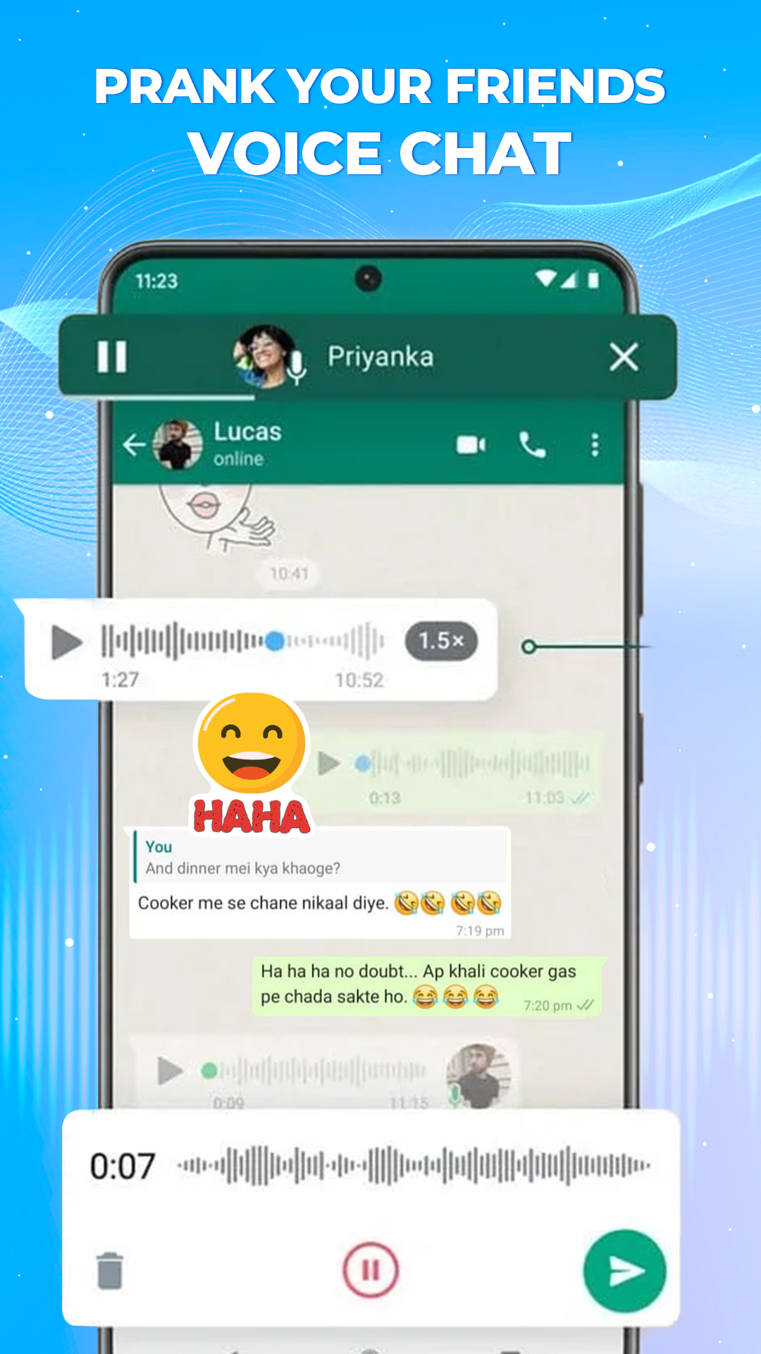 اسکرین شات 3 برنامه Voice Changer Sound Effects