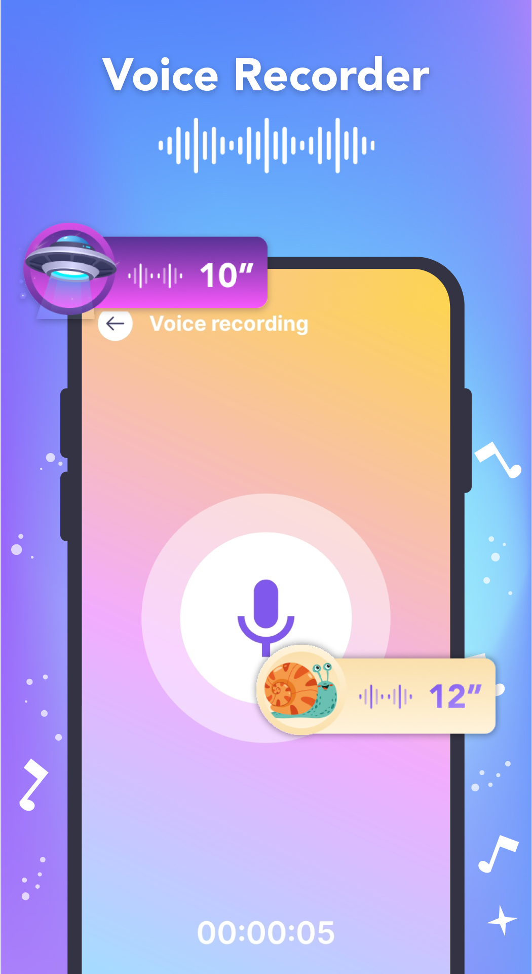 اسکرین شات 2 برنامه Voice Changer: Funny Voice