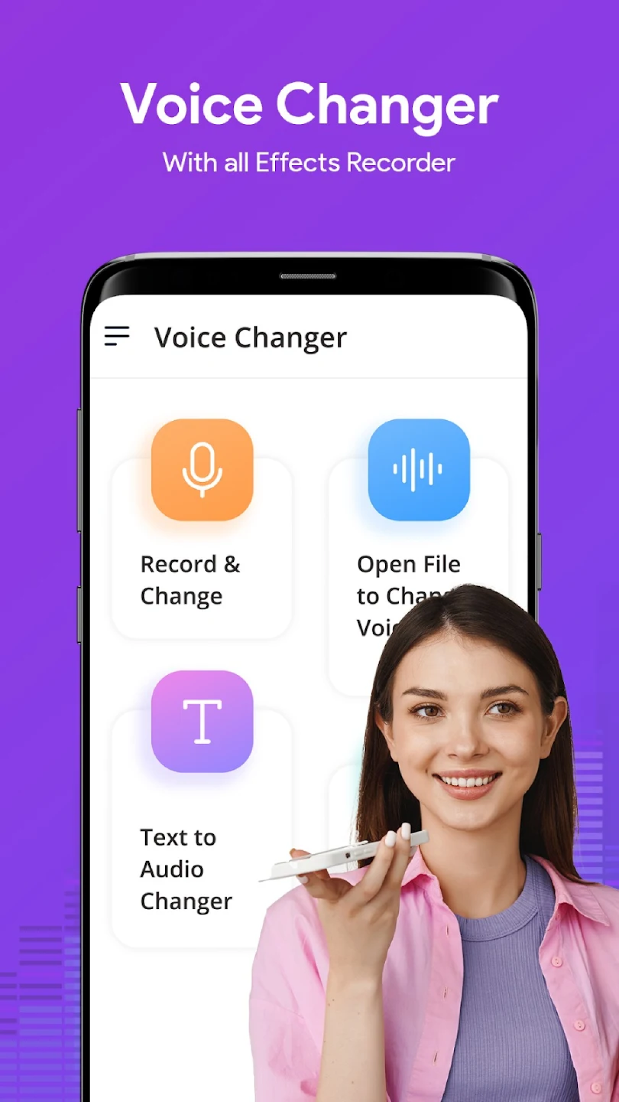 اسکرین شات 1 برنامه AI Voice Changer Sound Effects