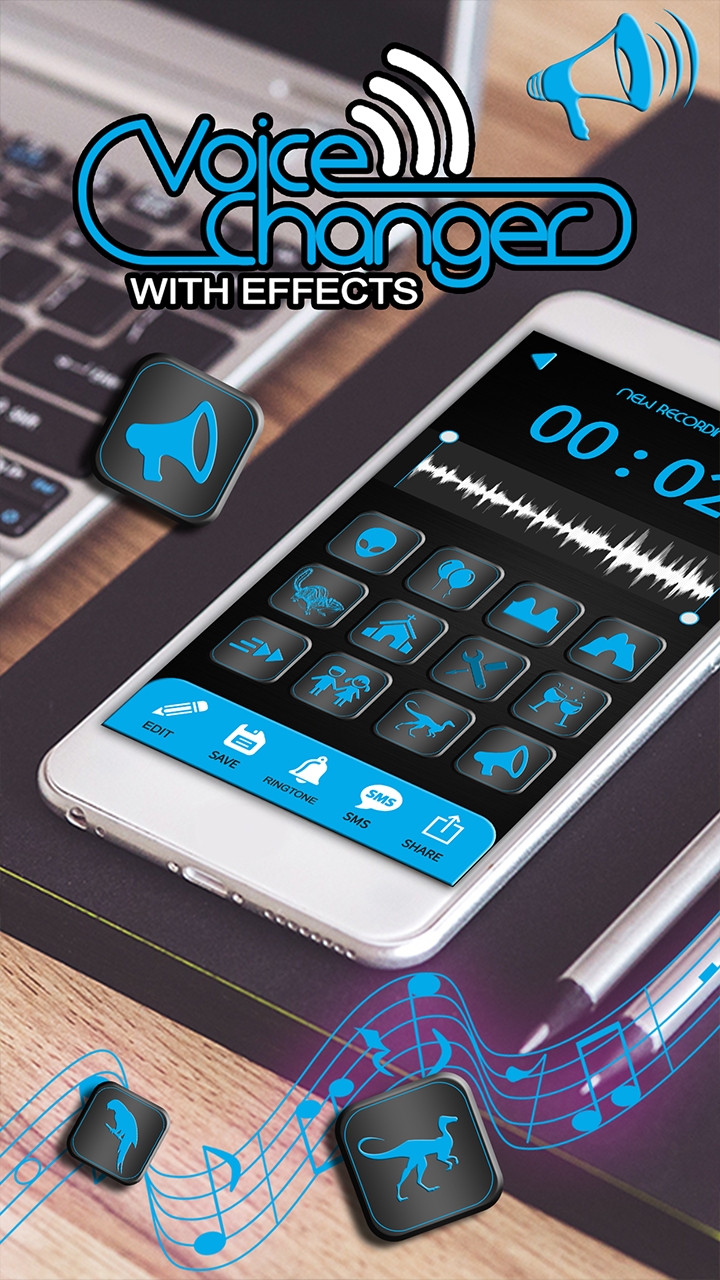 اسکرین شات 2 برنامه Voice Changer With Effects App