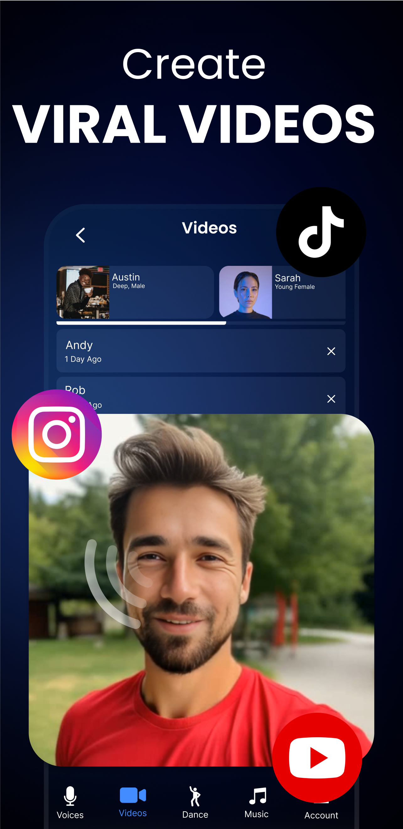 اسکرین شات 4 برنامه Voice & Face Cloning: Clony AI