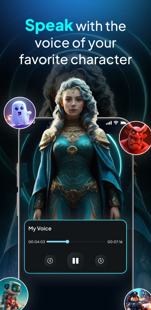 اسکرین شات 3 برنامه Voice Changer AI & Recorder