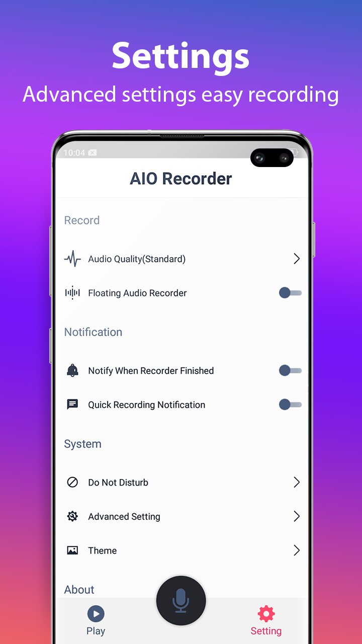 اسکرین شات 3 برنامه Voice Recorder High Quality
