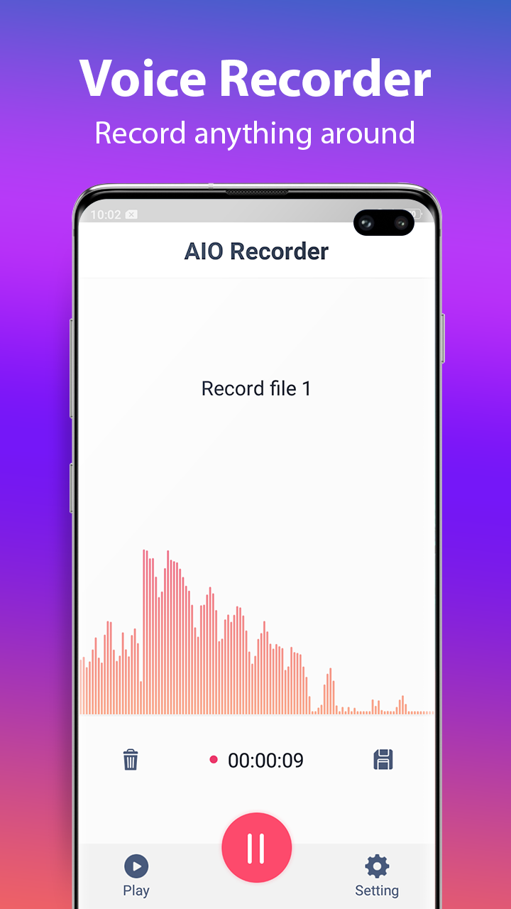اسکرین شات 1 برنامه Voice Recorder High Quality