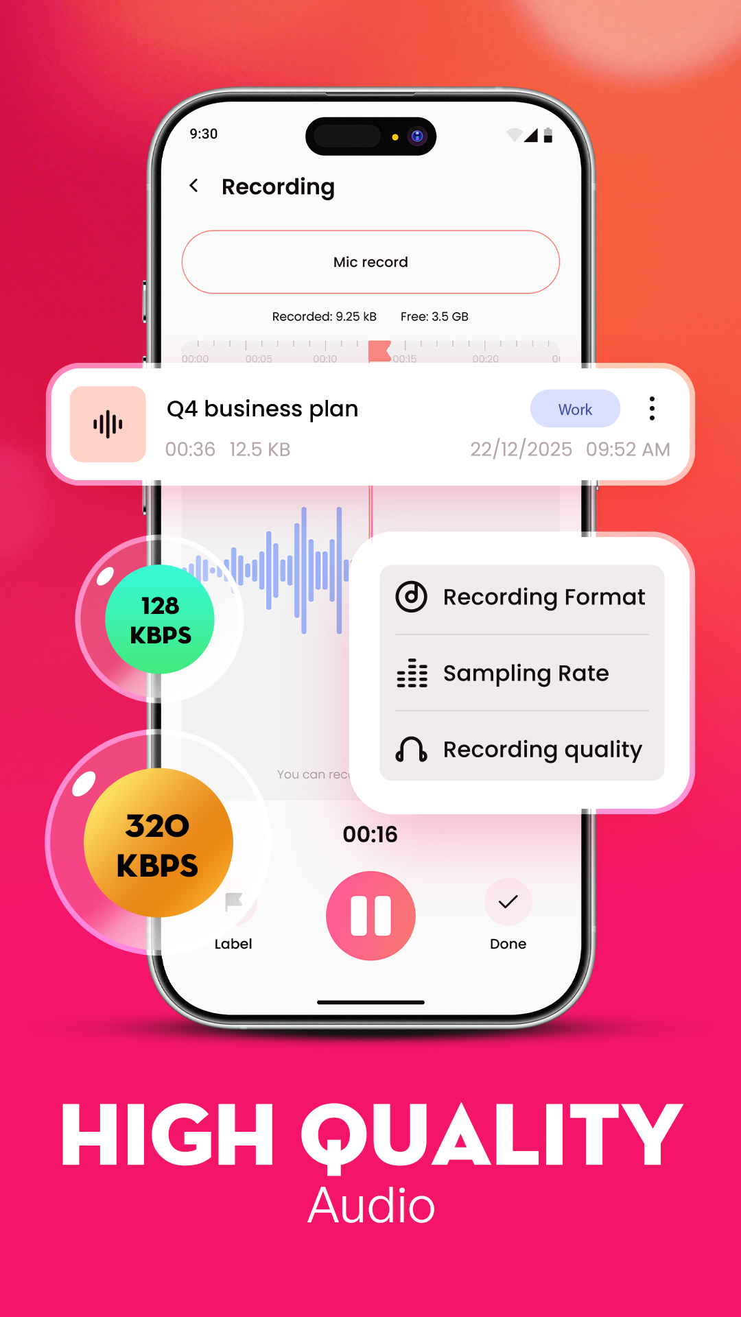 اسکرین شات 6 برنامه Voice Recorder: Voice Notes