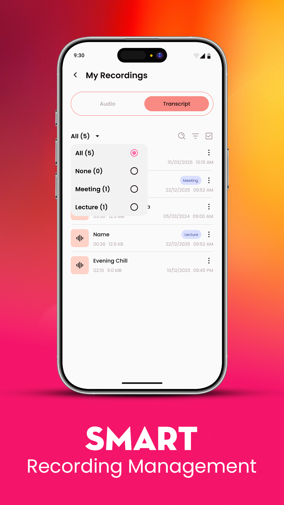 اسکرین شات 7 برنامه Voice Recorder: Voice Notes