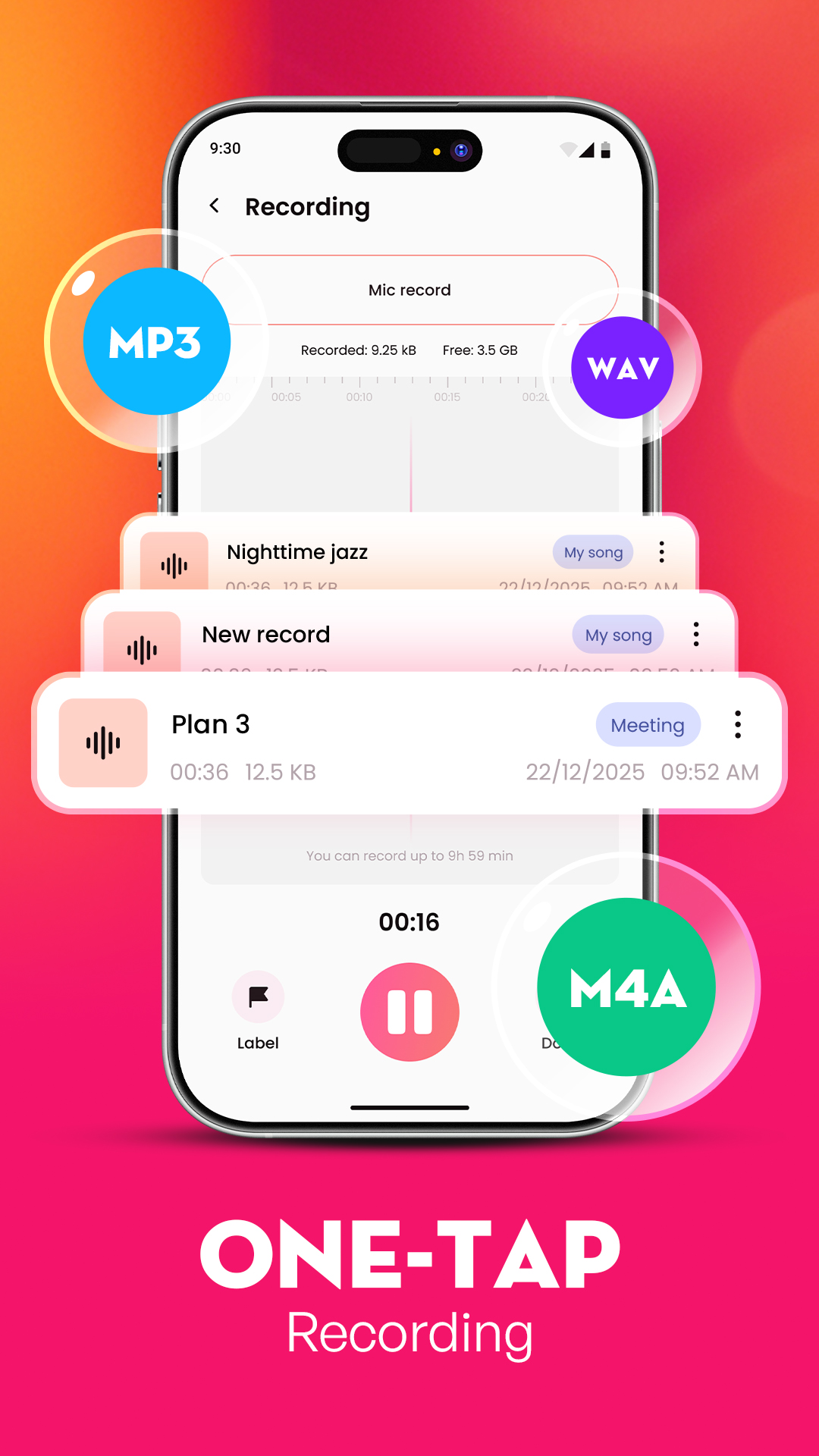 اسکرین شات 4 برنامه Voice Recorder: Voice Notes