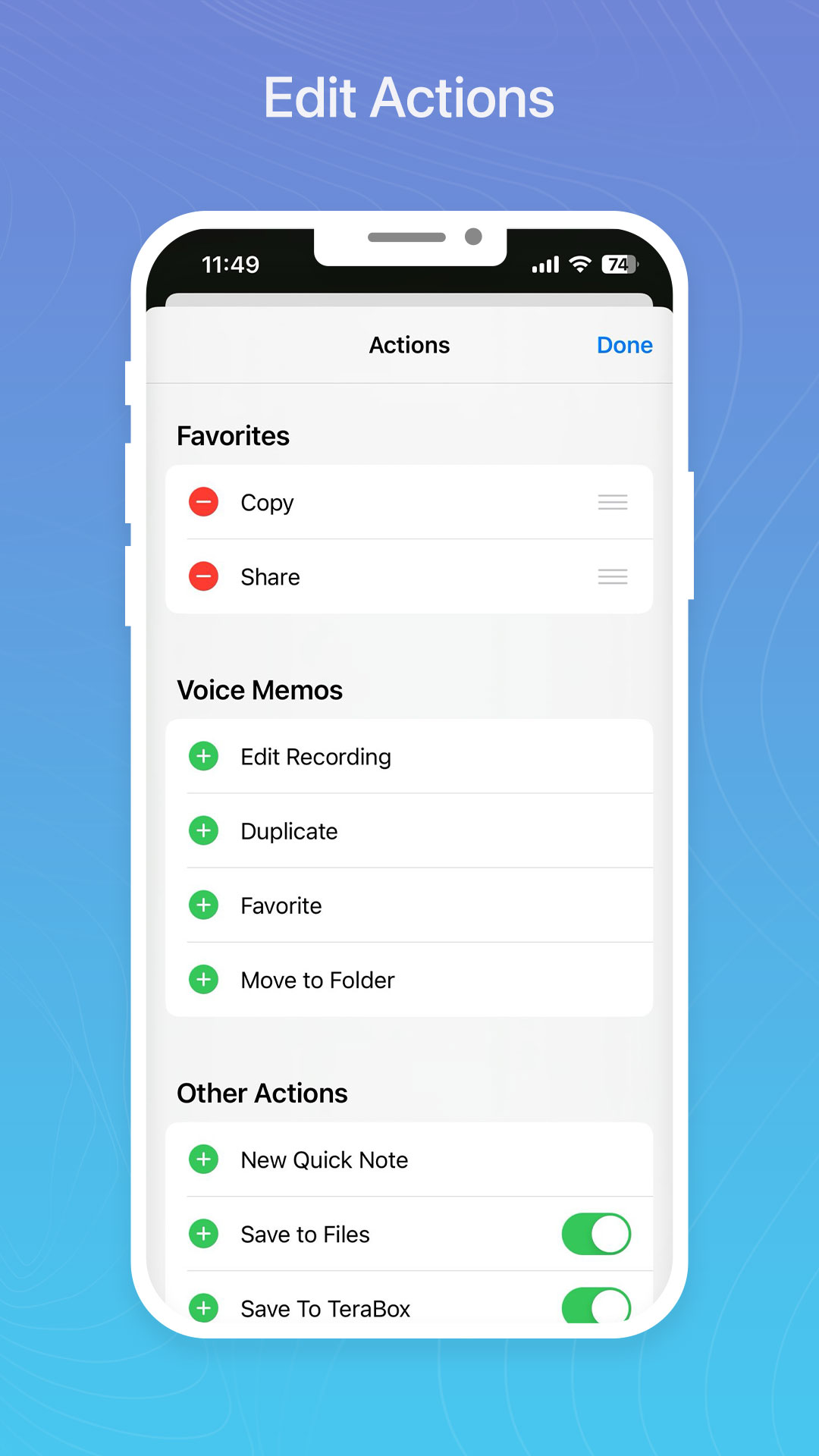 اسکرین شات 8 برنامه Voice Recorder Phone 15 -OS 17