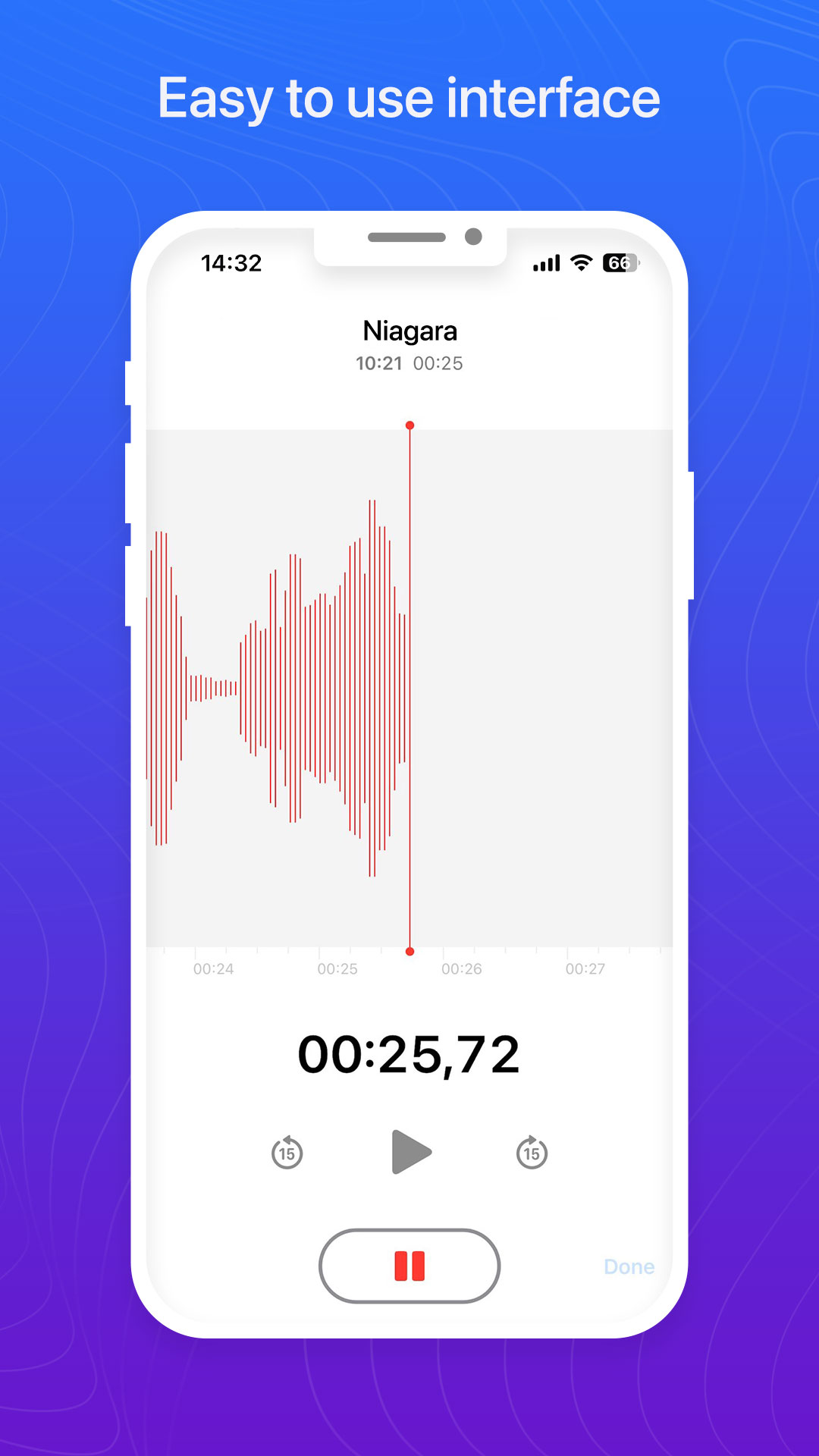اسکرین شات 1 برنامه Voice Recorder Phone 15 -OS 17