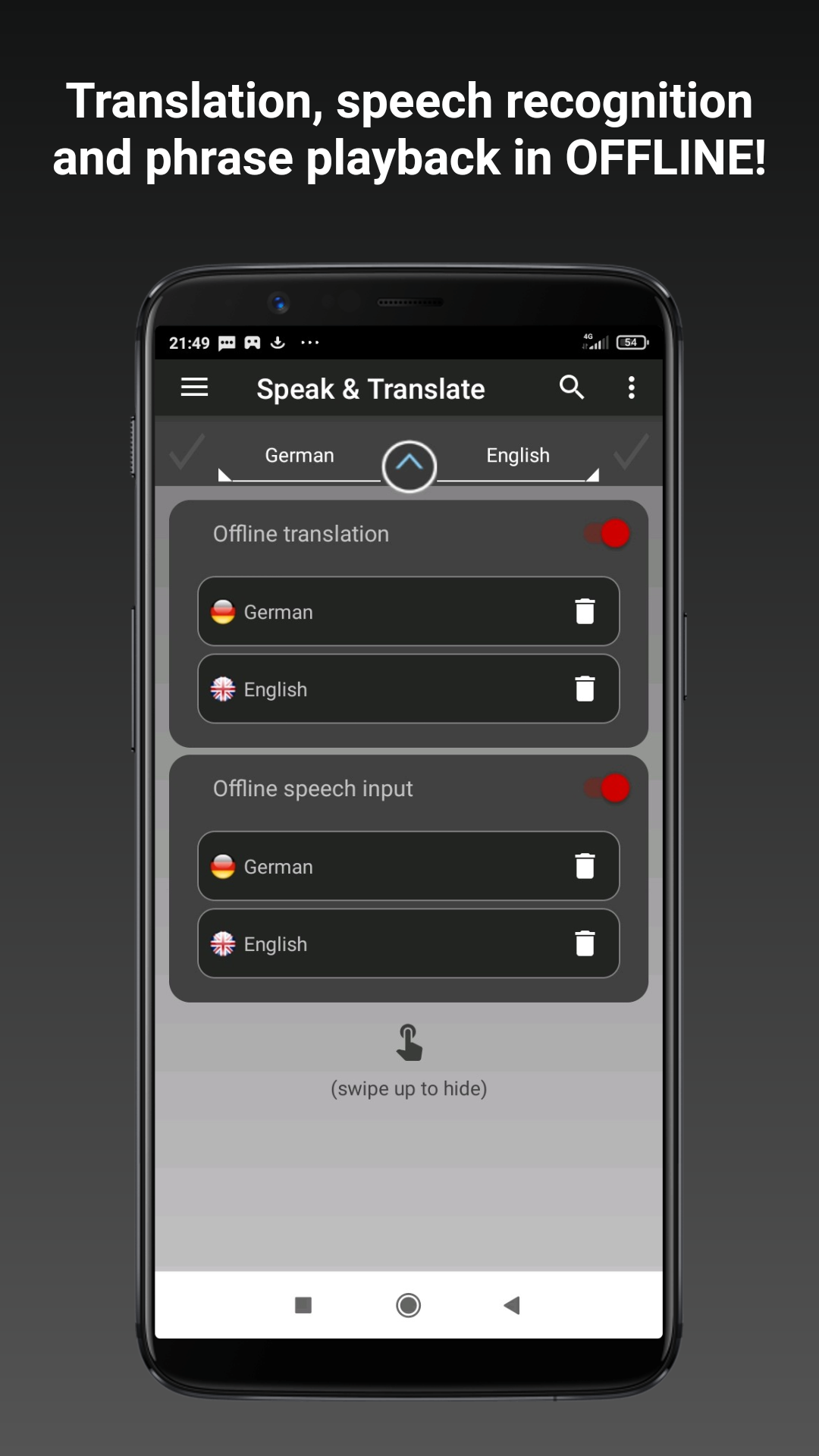 اسکرین شات 2 برنامه Offline translator S&T