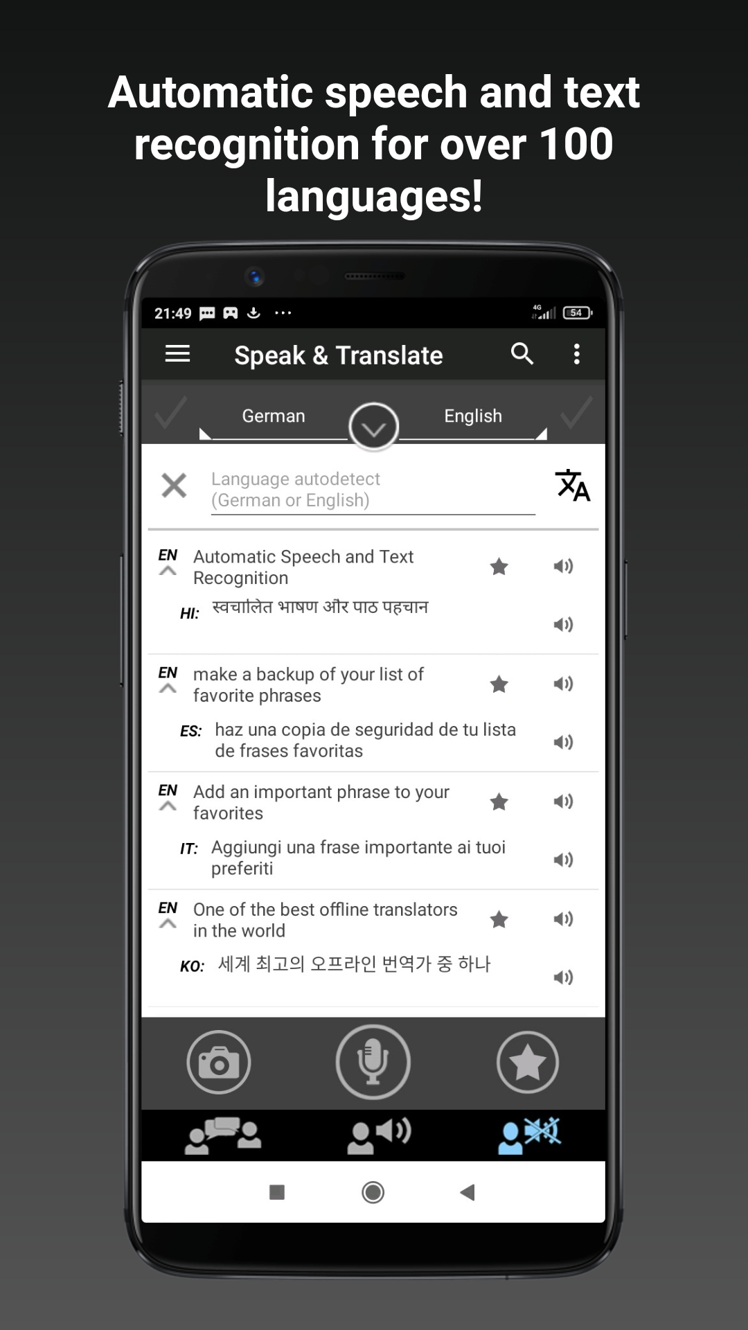 اسکرین شات 1 برنامه Offline translator S&T