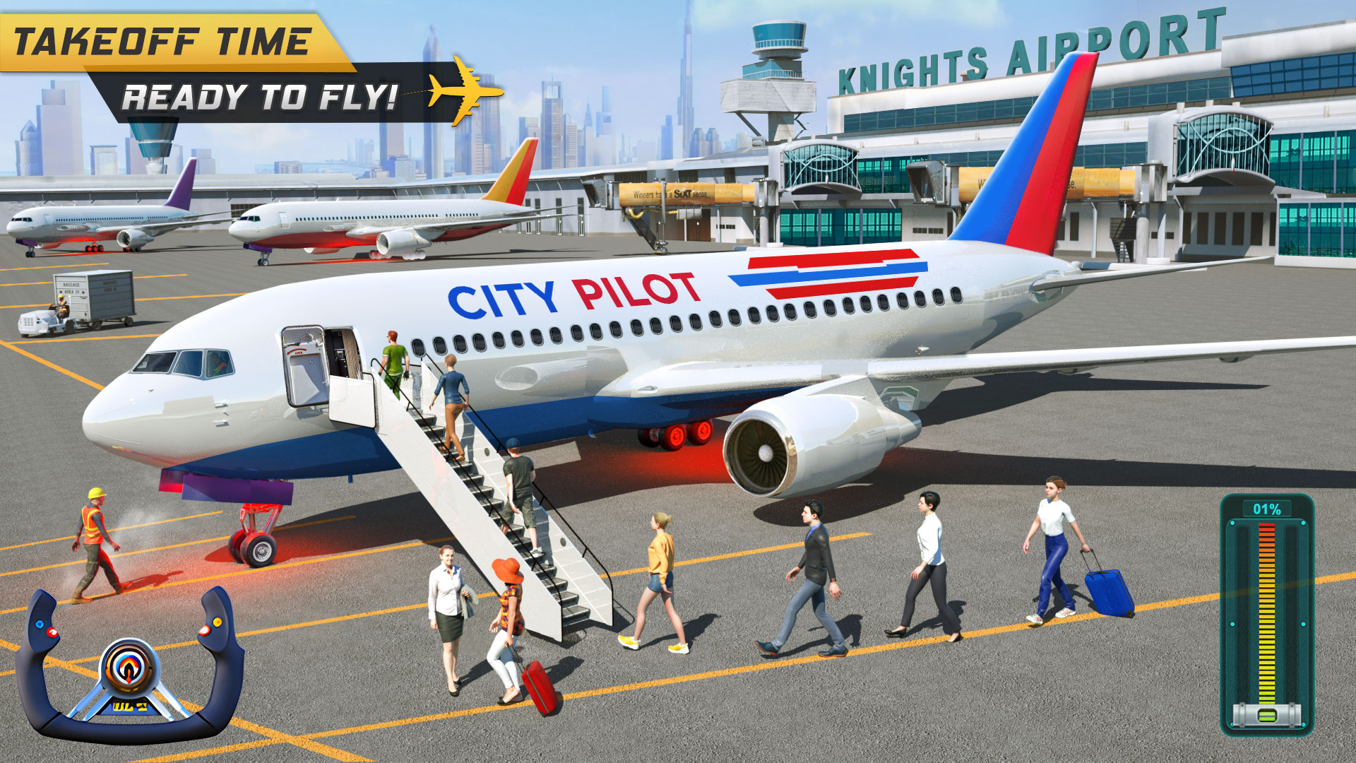 اسکرین شات 1 بازی SkyDrift: Airplane Game 3D