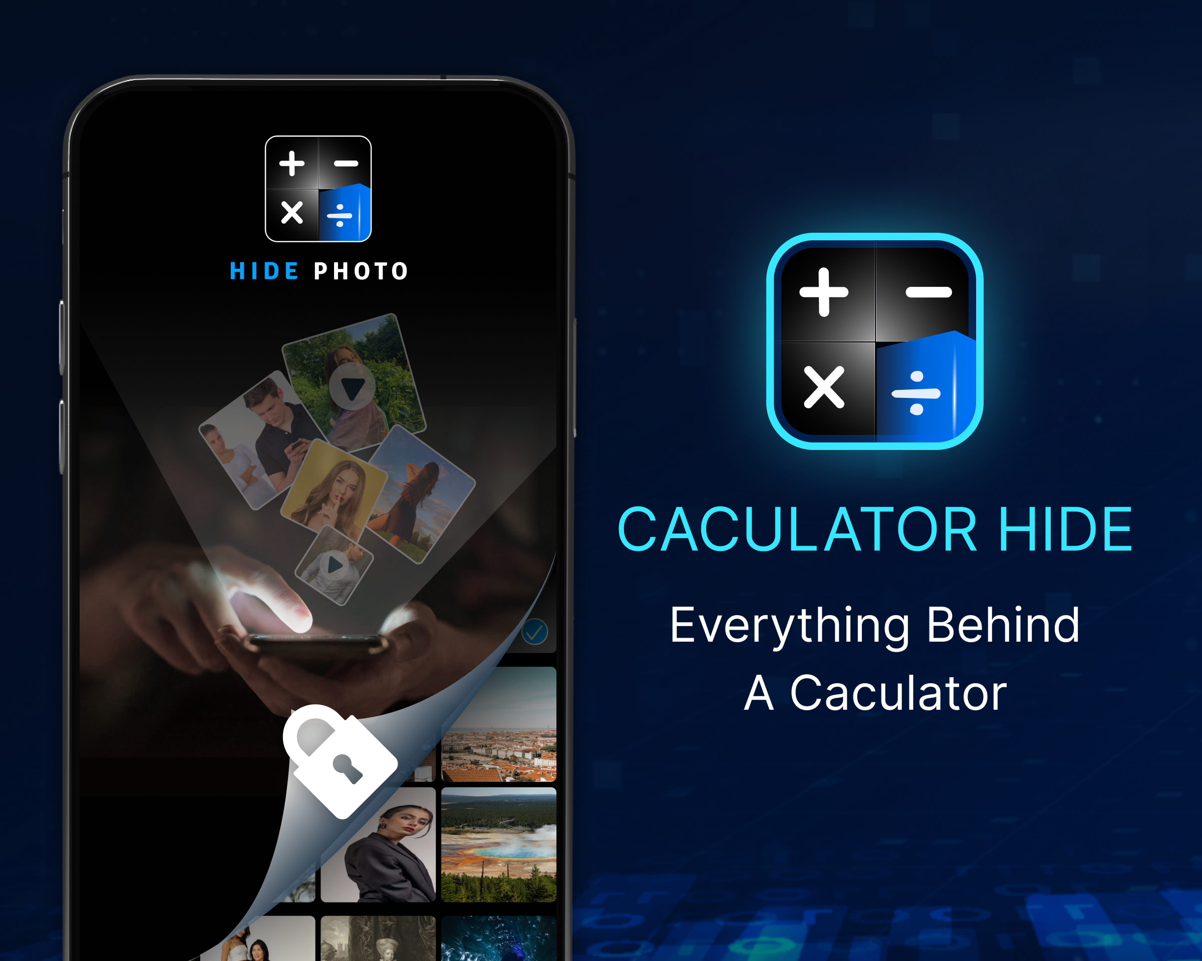 اسکرین شات 1 برنامه Calculator Lock - Photo Vault