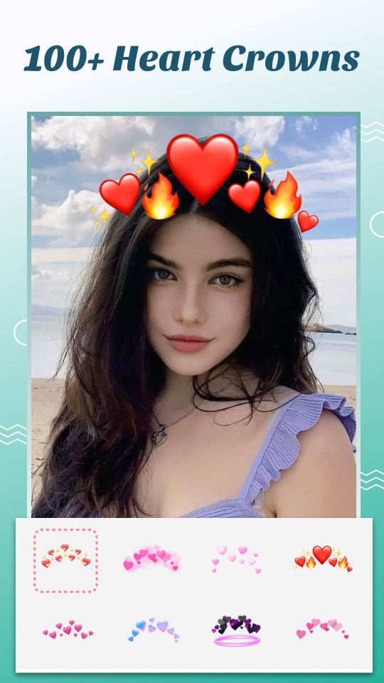 اسکرین شات 1 برنامه Crown Heart Photo Editor