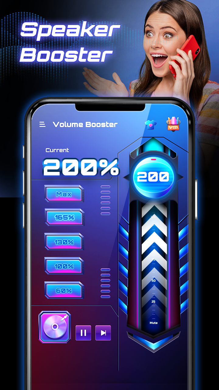 اسکرین شات 5 برنامه Volume Booster - Sound Booster