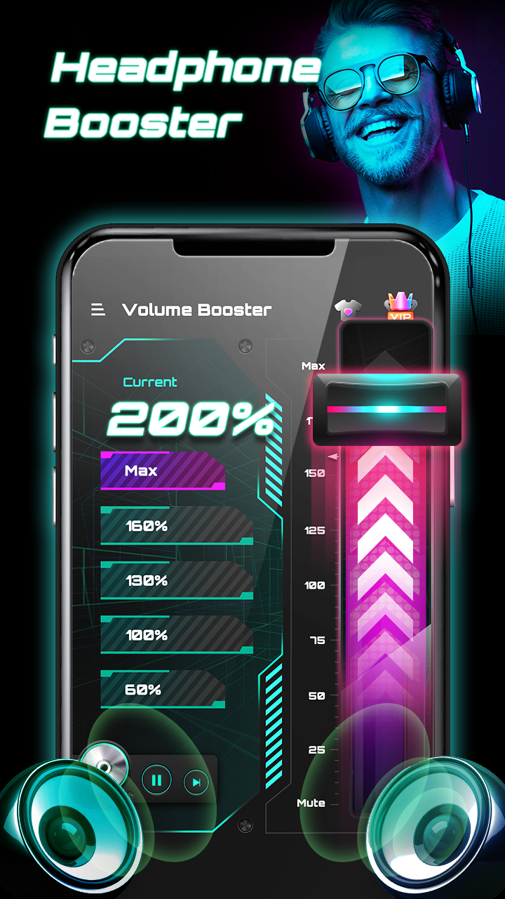 اسکرین شات 3 برنامه Volume Booster - Sound Booster