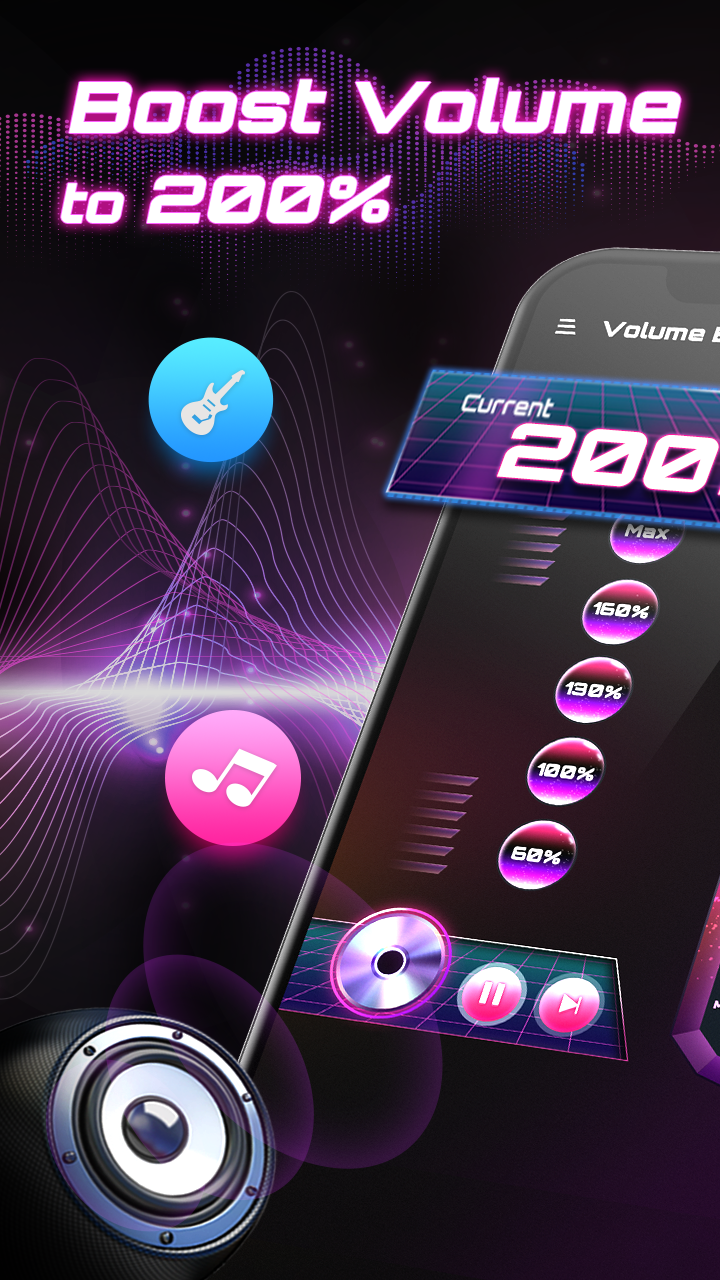 اسکرین شات 1 برنامه Volume Booster - Sound Booster