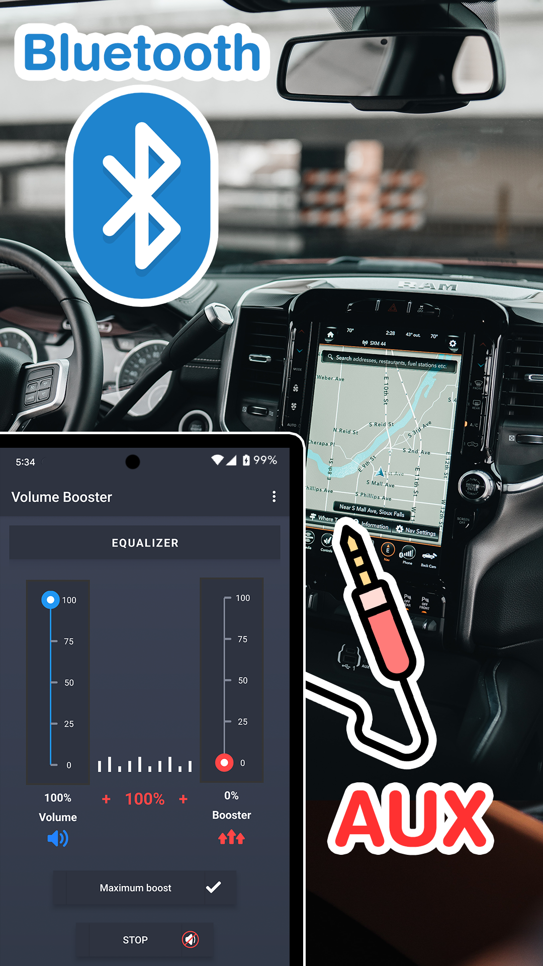 اسکرین شات 2 برنامه Volume Booster : Sound Booster