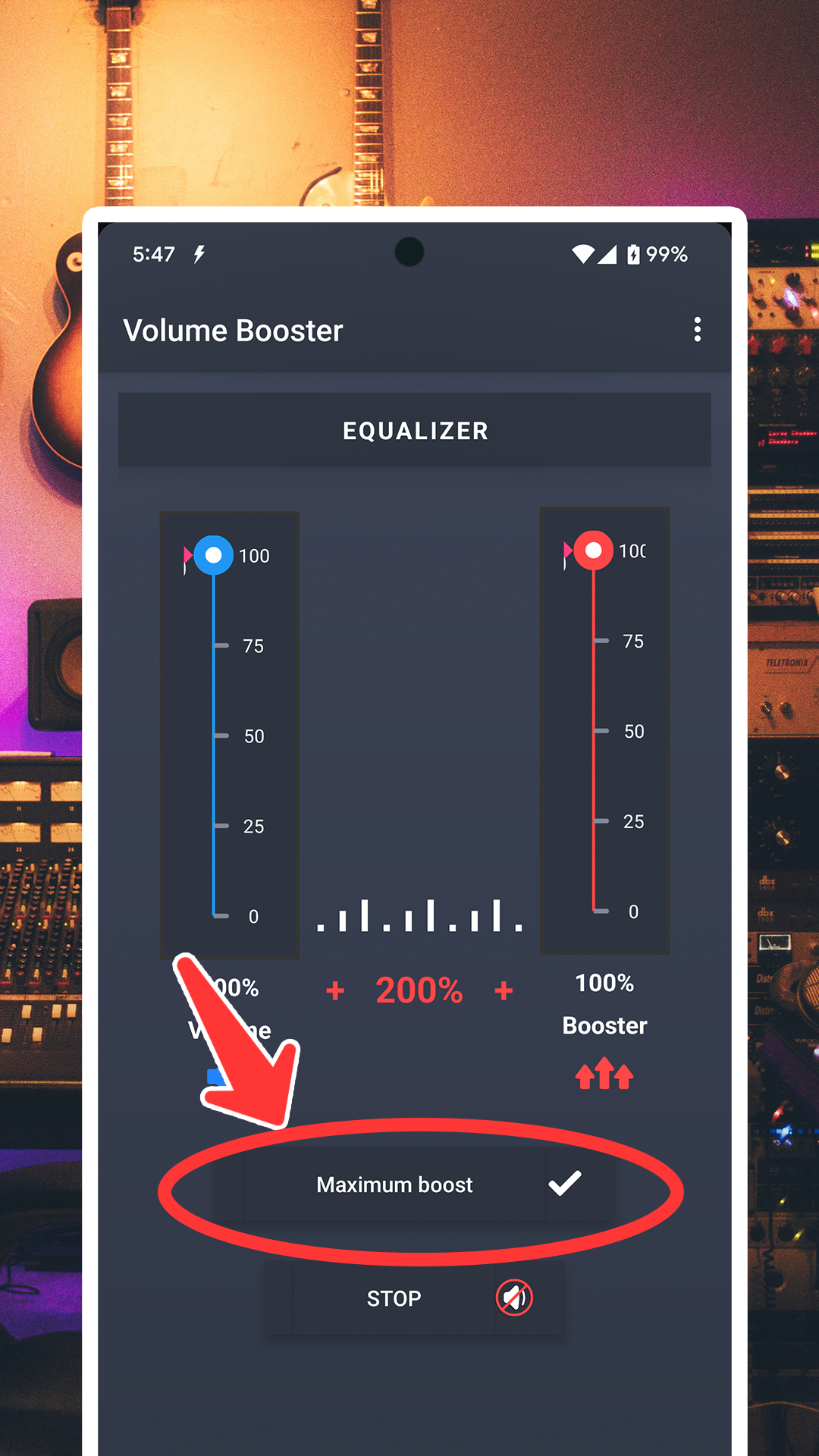 اسکرین شات 5 برنامه Volume Booster : Sound Booster