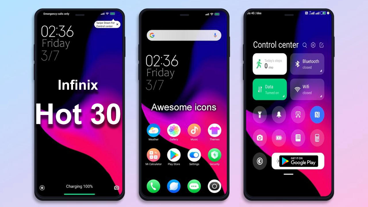 اسکرین شات 4 برنامه Infinix Hot 30 Launcher:Themes
