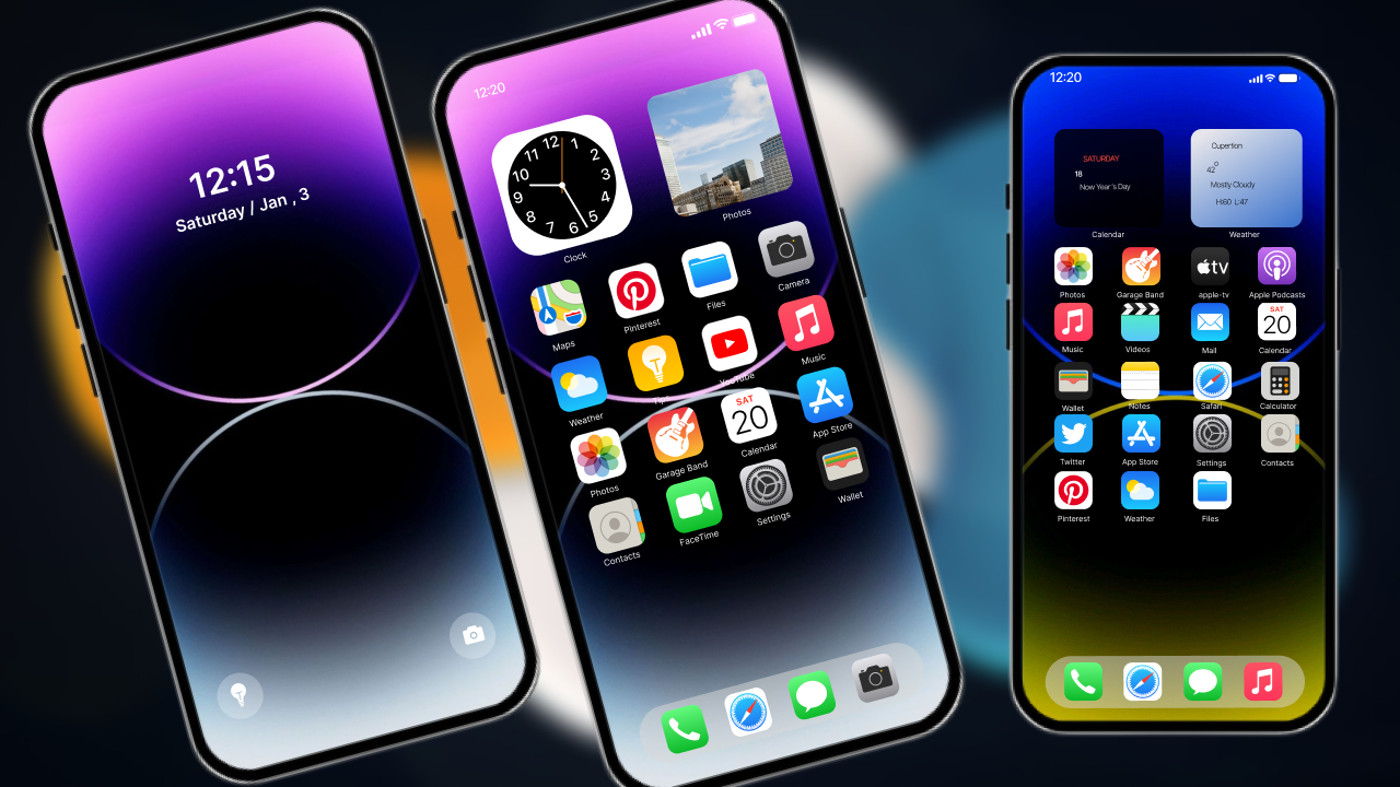اسکرین شات 3 برنامه iPhone 14 Themes & Launcher
