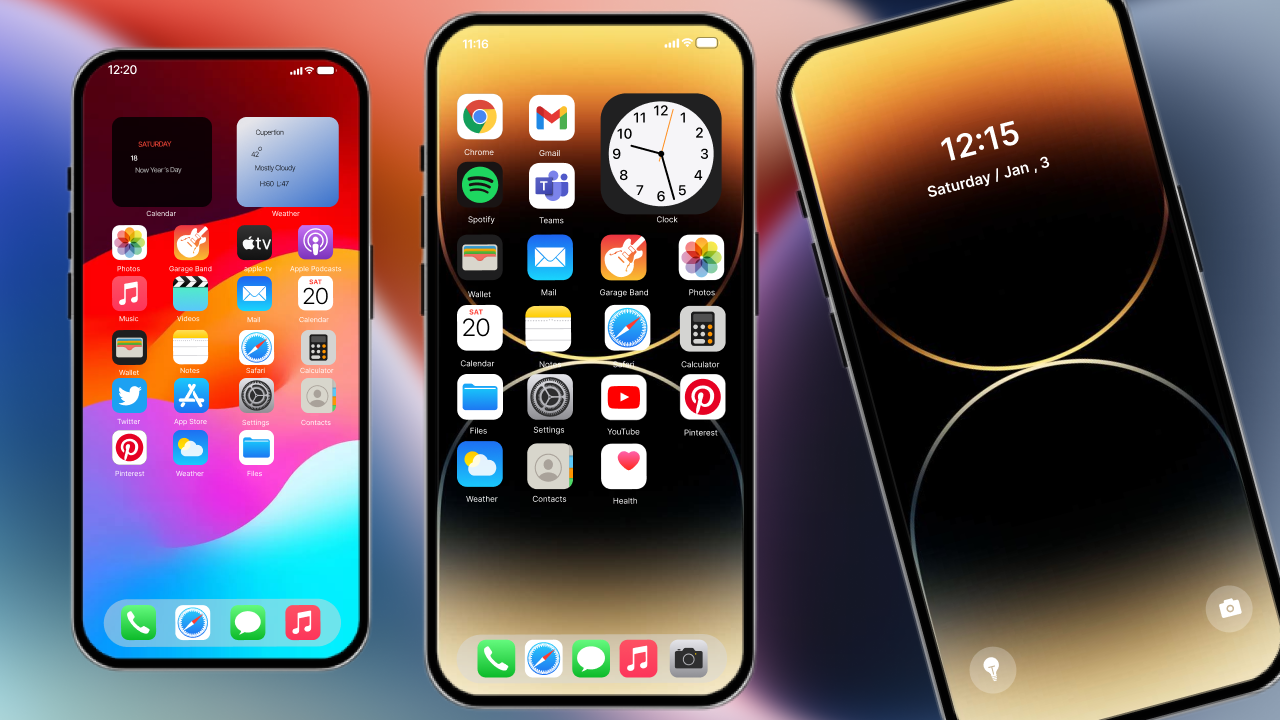اسکرین شات 2 برنامه iPhone 14 Themes & Launcher