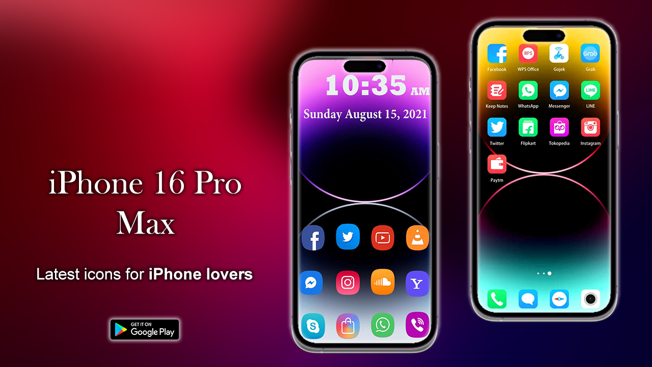 اسکرین شات 4 برنامه iPhone 16 Launcher & Wallpaper
