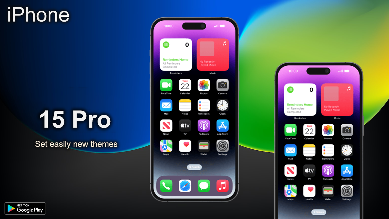 اسکرین شات 2 برنامه iPhone 15 Pro Theme: Wallpaper