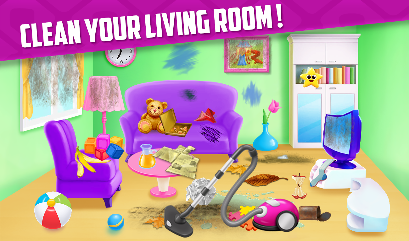 اسکرین شات 2 بازی Messy House Cleaning Game