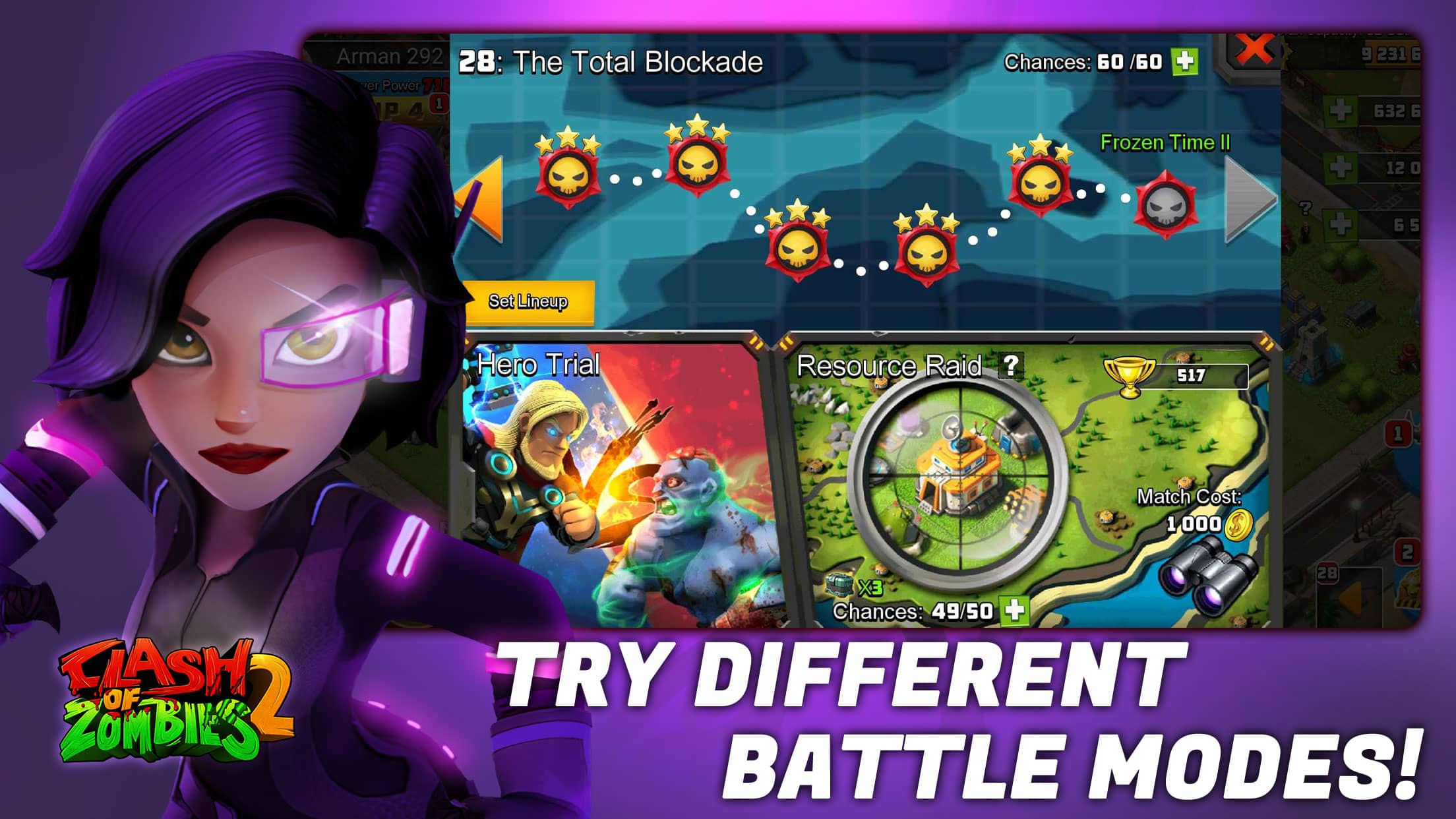 اسکرین شات 3 بازی Clash of Zombies : Zombiecraft