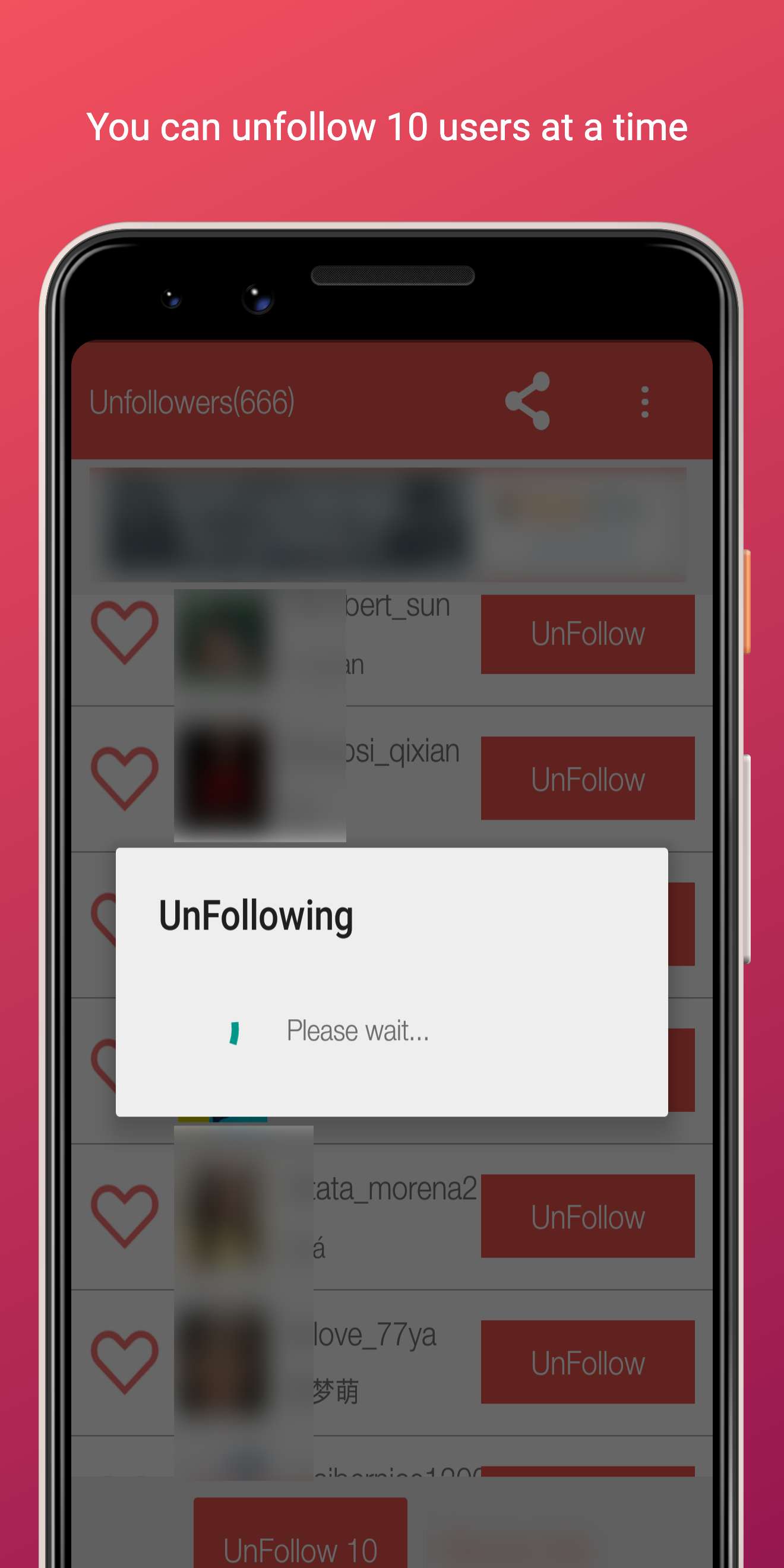 اسکرین شات 3 برنامه Unfollow Users - Unfollower