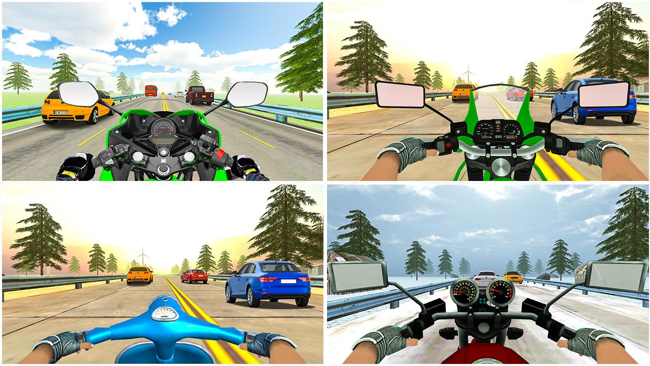 اسکرین شات 6 بازی VR Highway Traffic Bike Racer