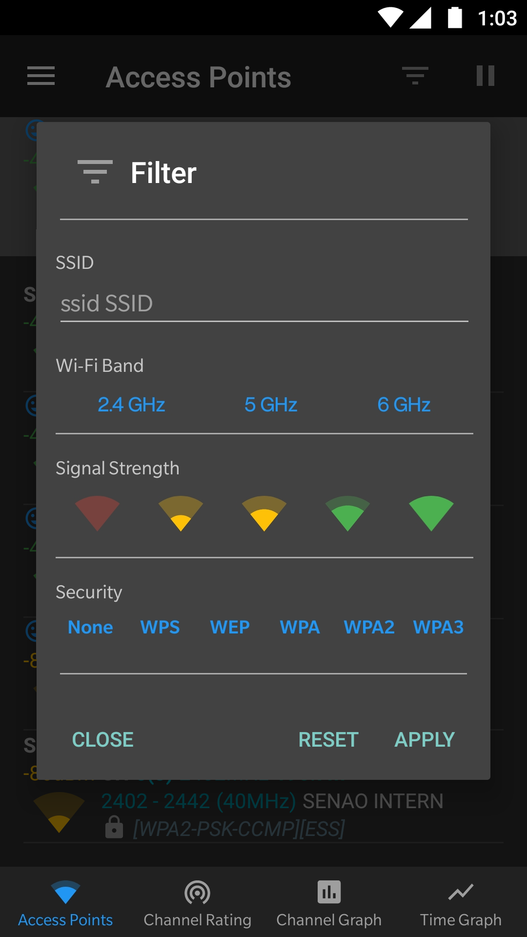 اسکرین شات 8 برنامه WiFi Analyzer (open-source)