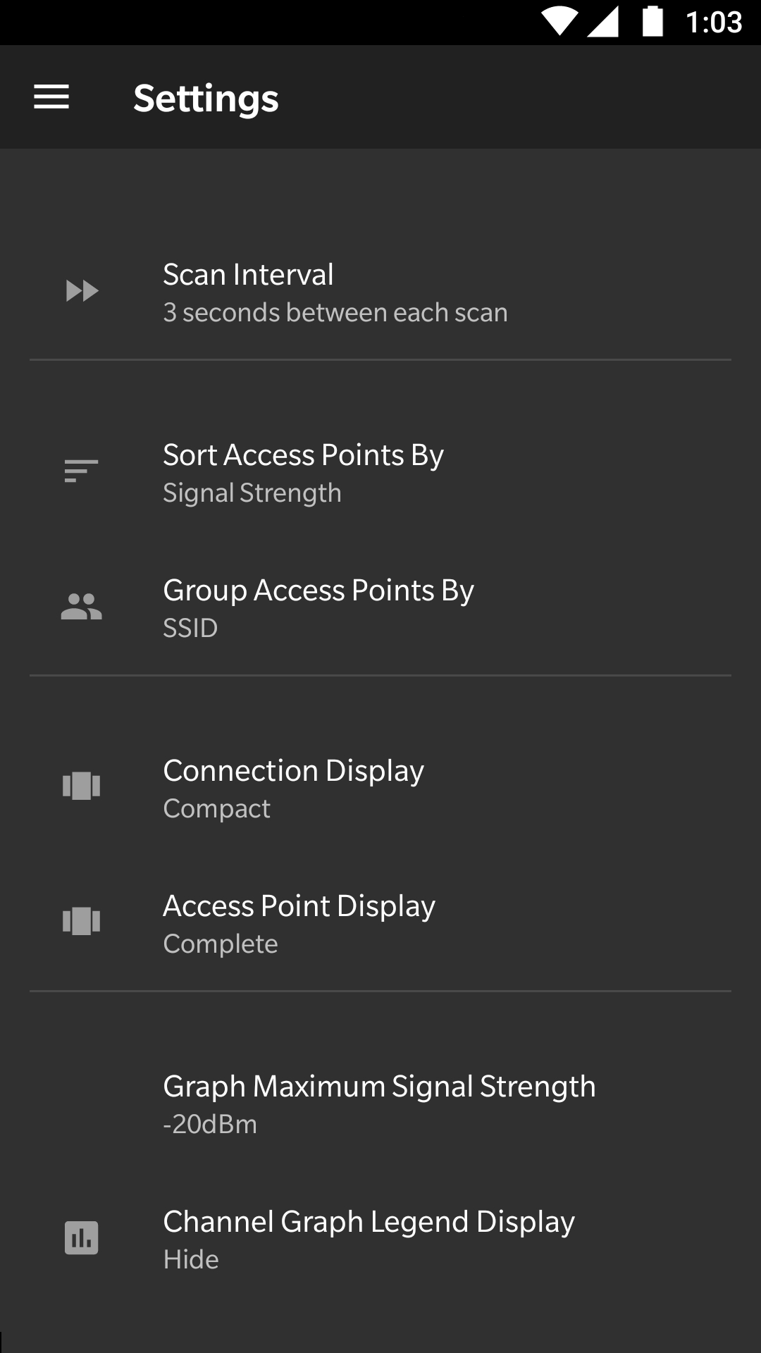 اسکرین شات 7 برنامه WiFi Analyzer (open-source)