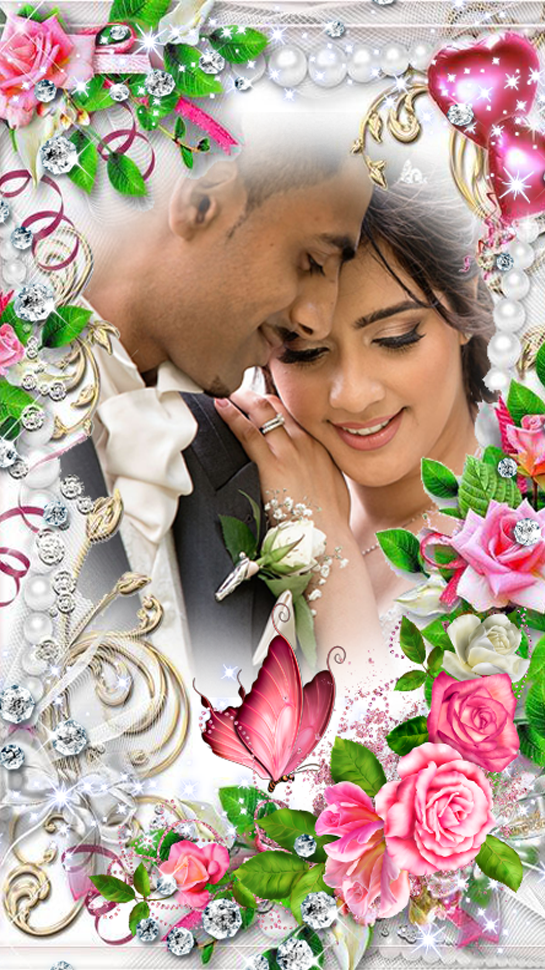 اسکرین شات 2 برنامه Lovely Flower Photo Frame