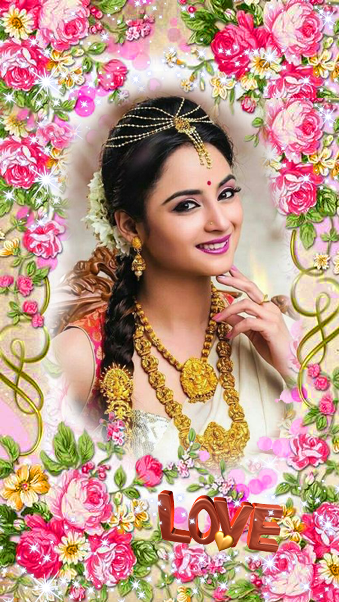 اسکرین شات 6 برنامه Lovely Flower Photo Frame