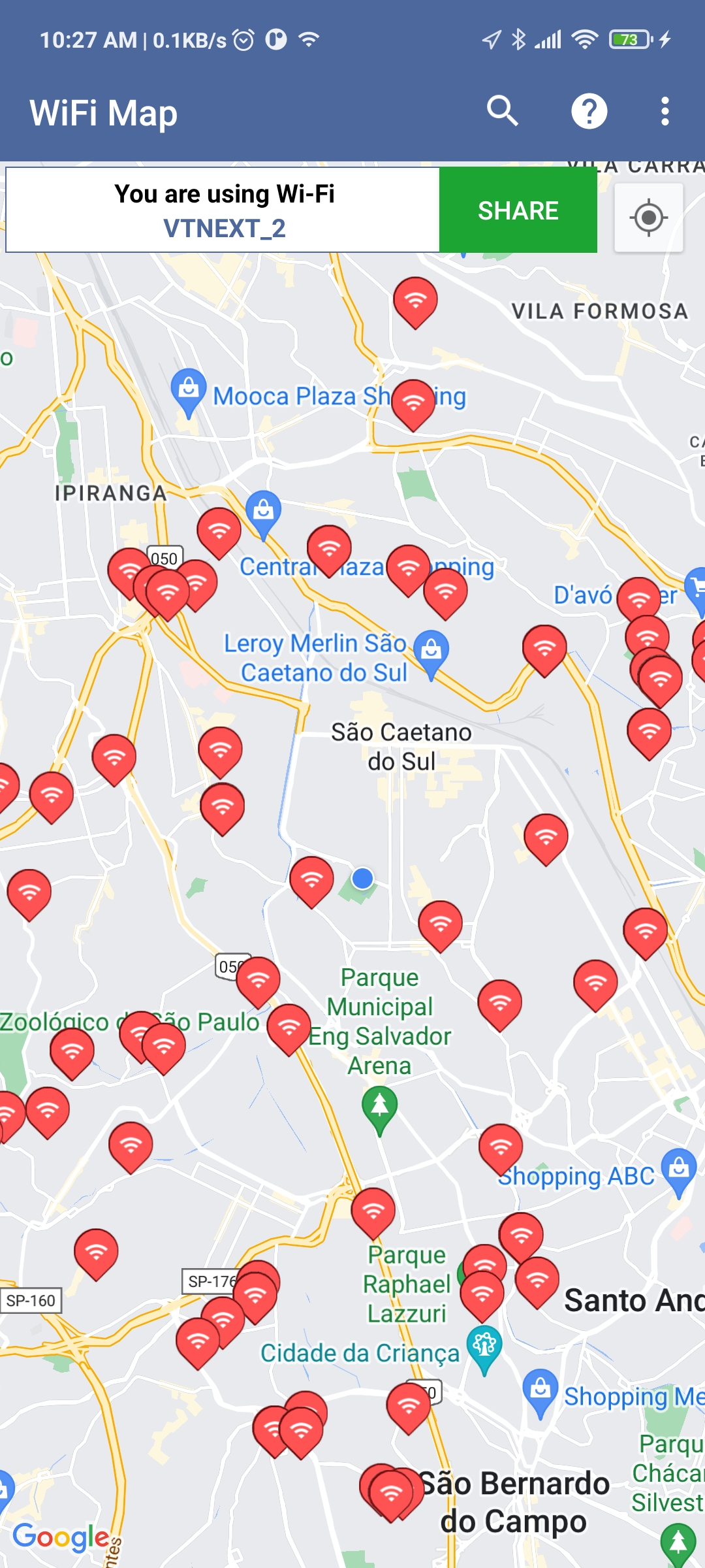اسکرین شات 1 برنامه WiFi Finder Passwords - Map