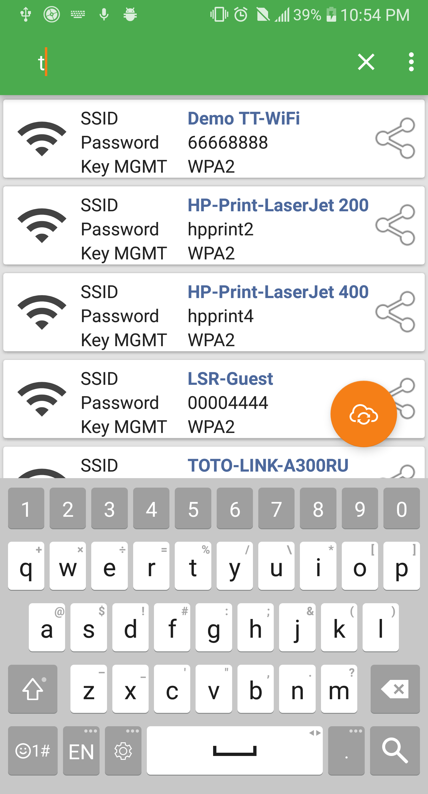 اسکرین شات 2 برنامه WiFi Password Recovery — Pro