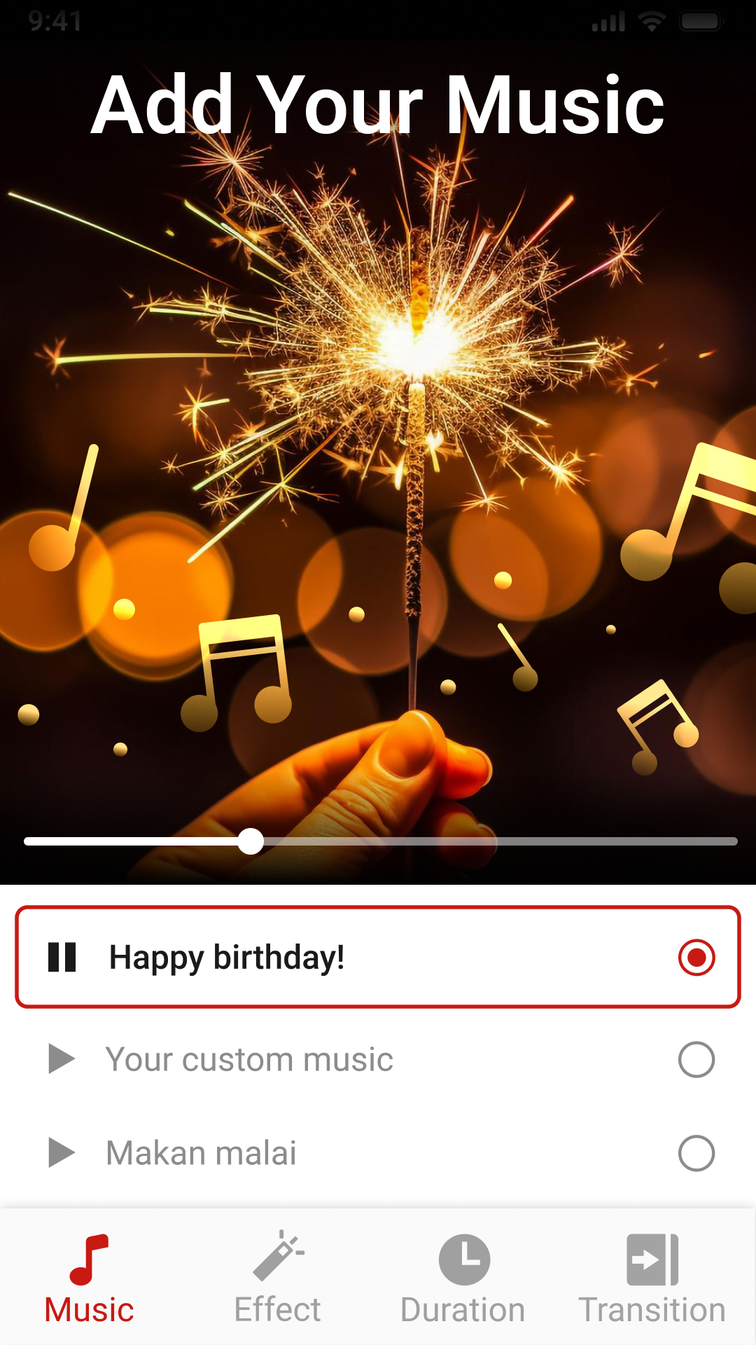 اسکرین شات 3 برنامه Photo Video Maker With Music