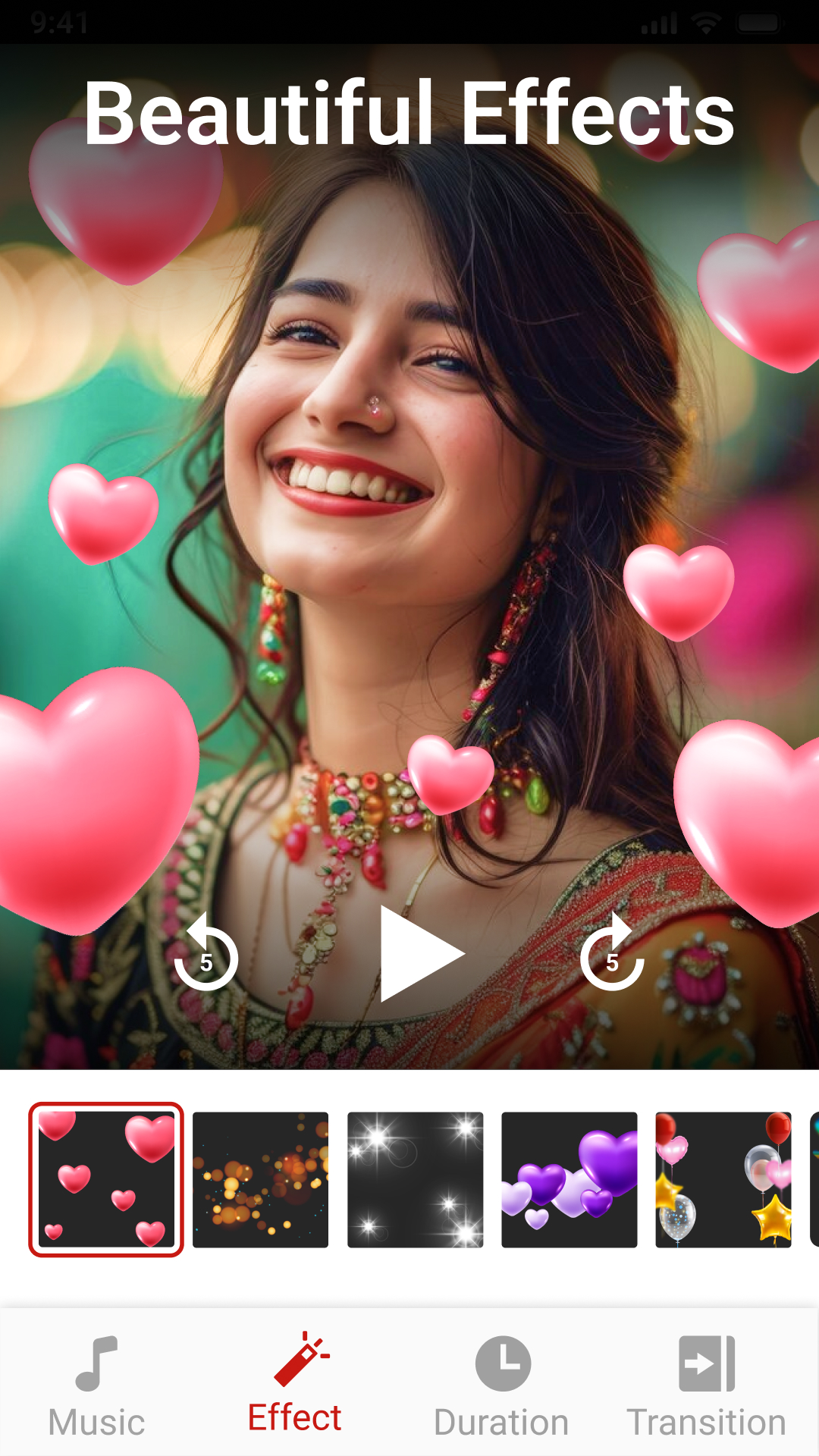 اسکرین شات 2 برنامه Photo Video Maker With Music