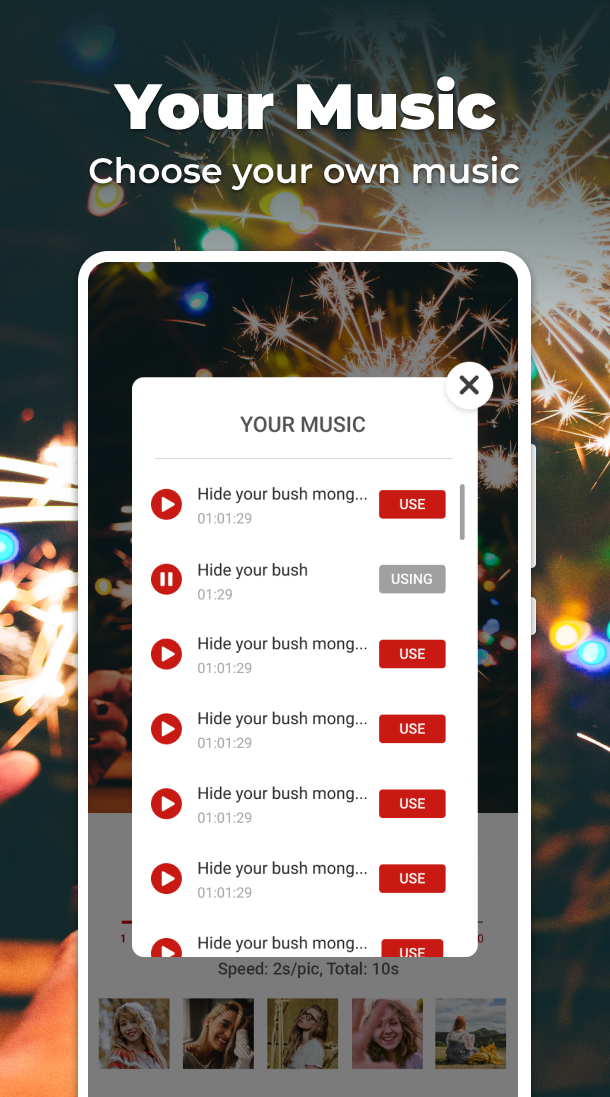 اسکرین شات 5 برنامه Photo Video Maker With Music