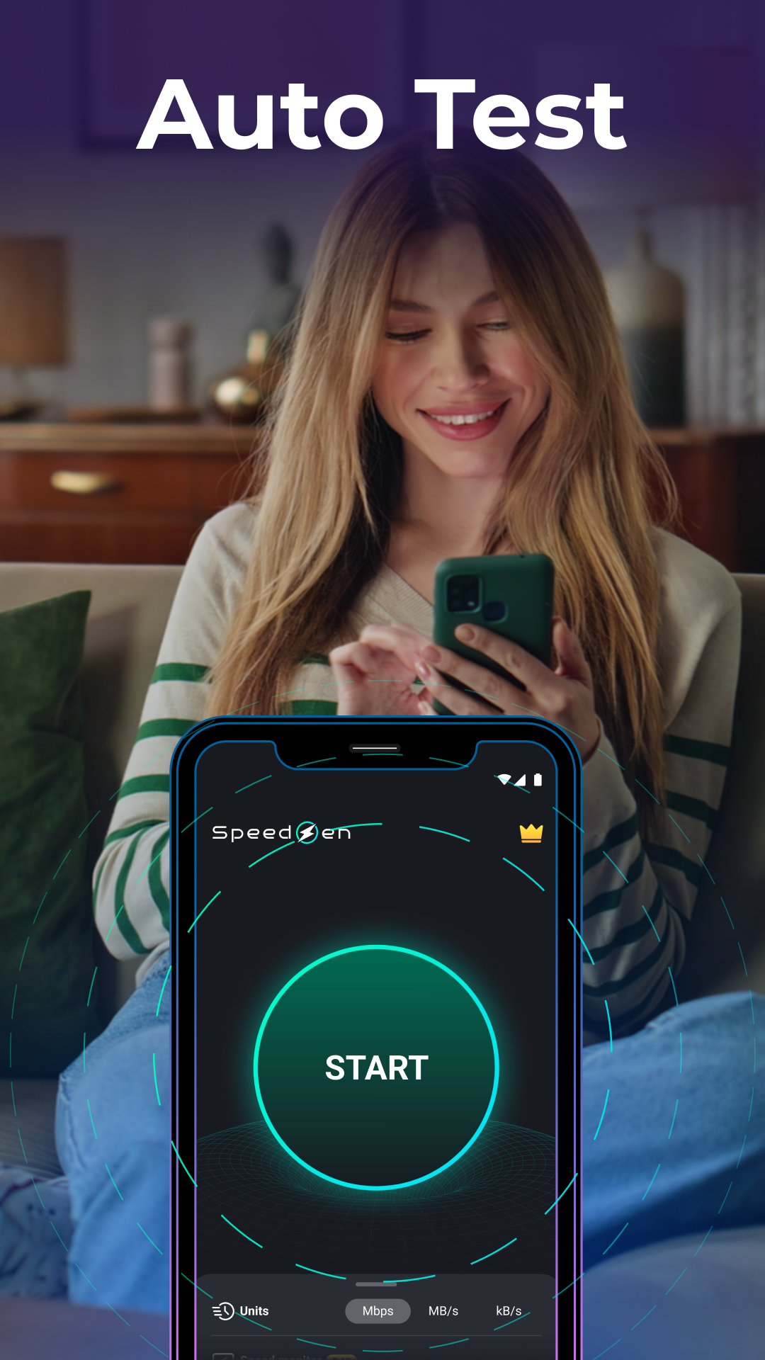 اسکرین شات 4 برنامه Speed Test 5G, Wifi - SpeedZen