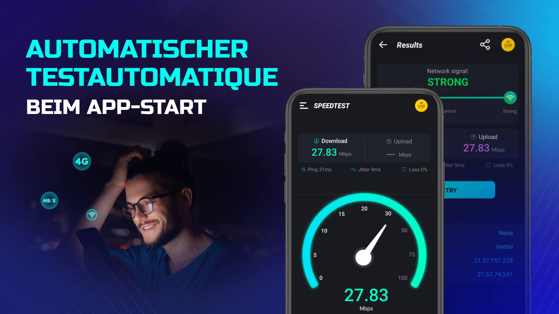 اسکرین شات 4 برنامه Speed Test & Wifi Analyzer