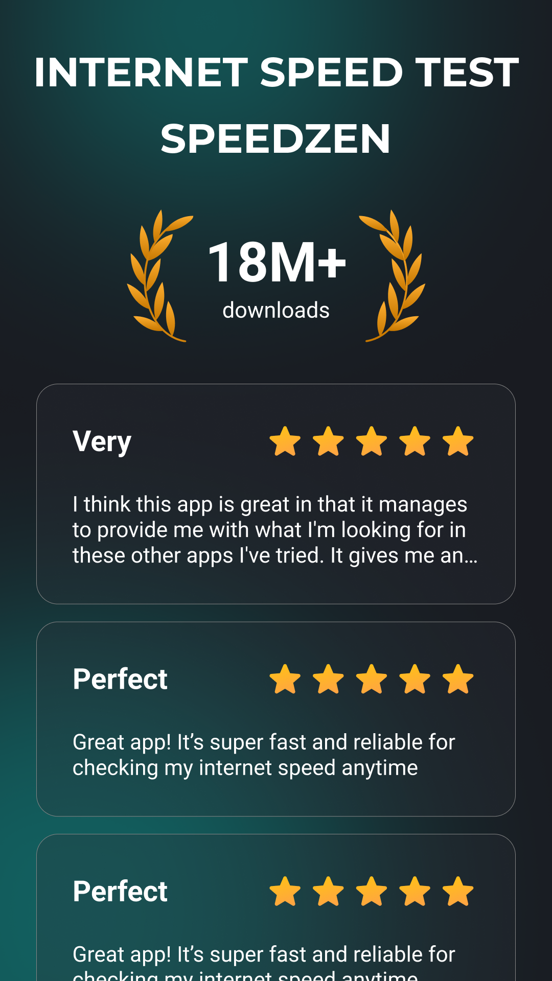 اسکرین شات 1 برنامه Speed Test 5G, Wifi - SpeedZen