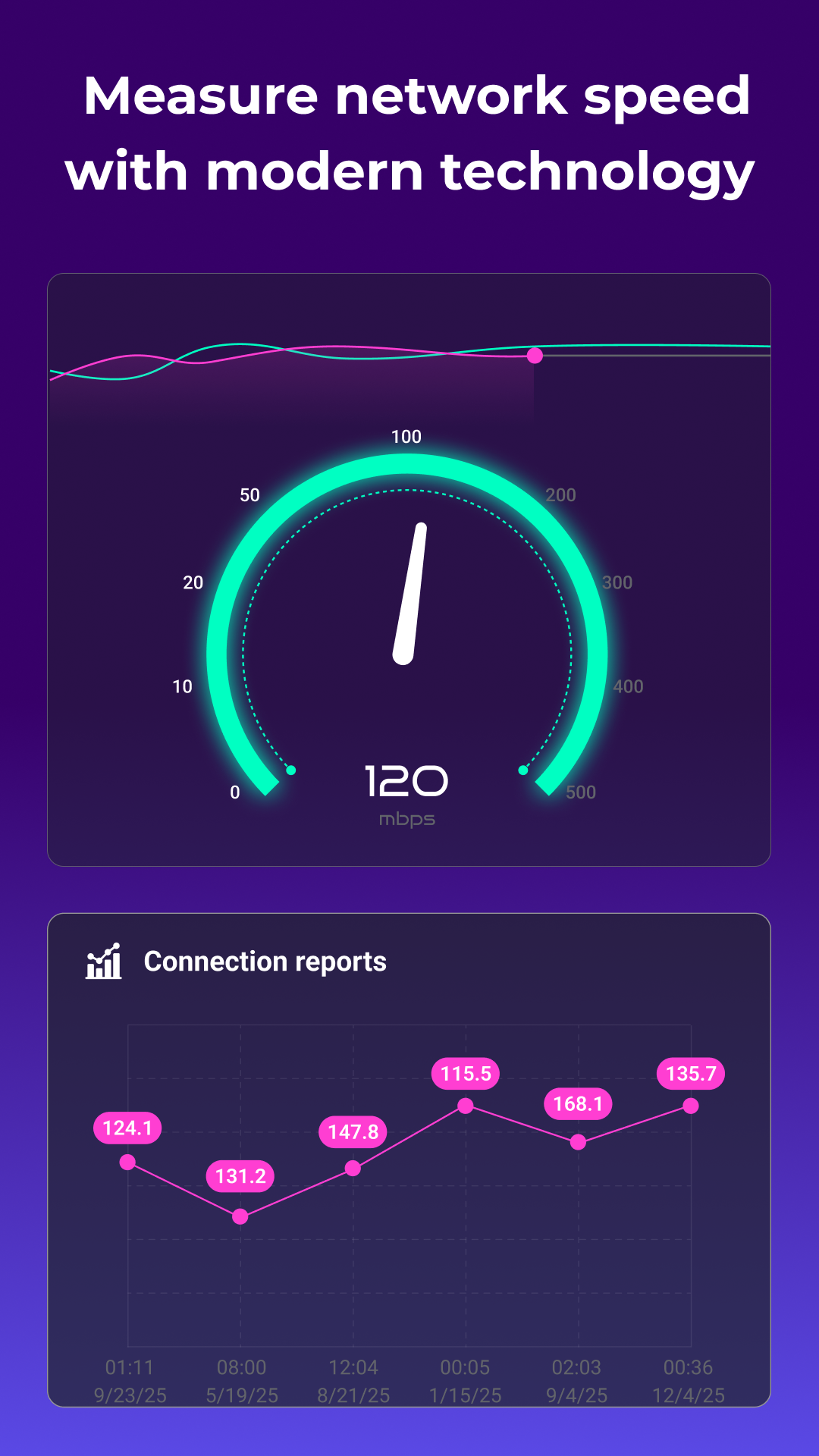 اسکرین شات 5 برنامه Speed Test 5G, Wifi - SpeedZen