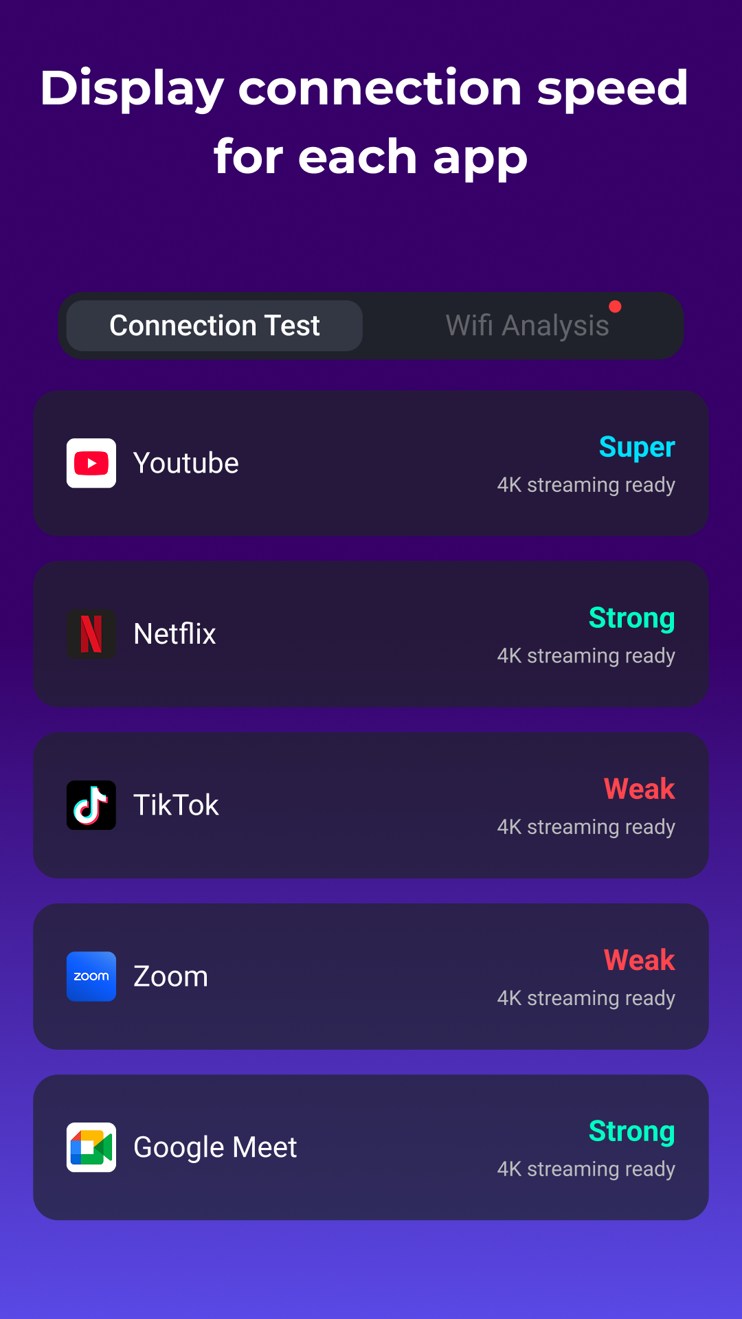 اسکرین شات 3 برنامه Speed Test 5G, Wifi - SpeedZen