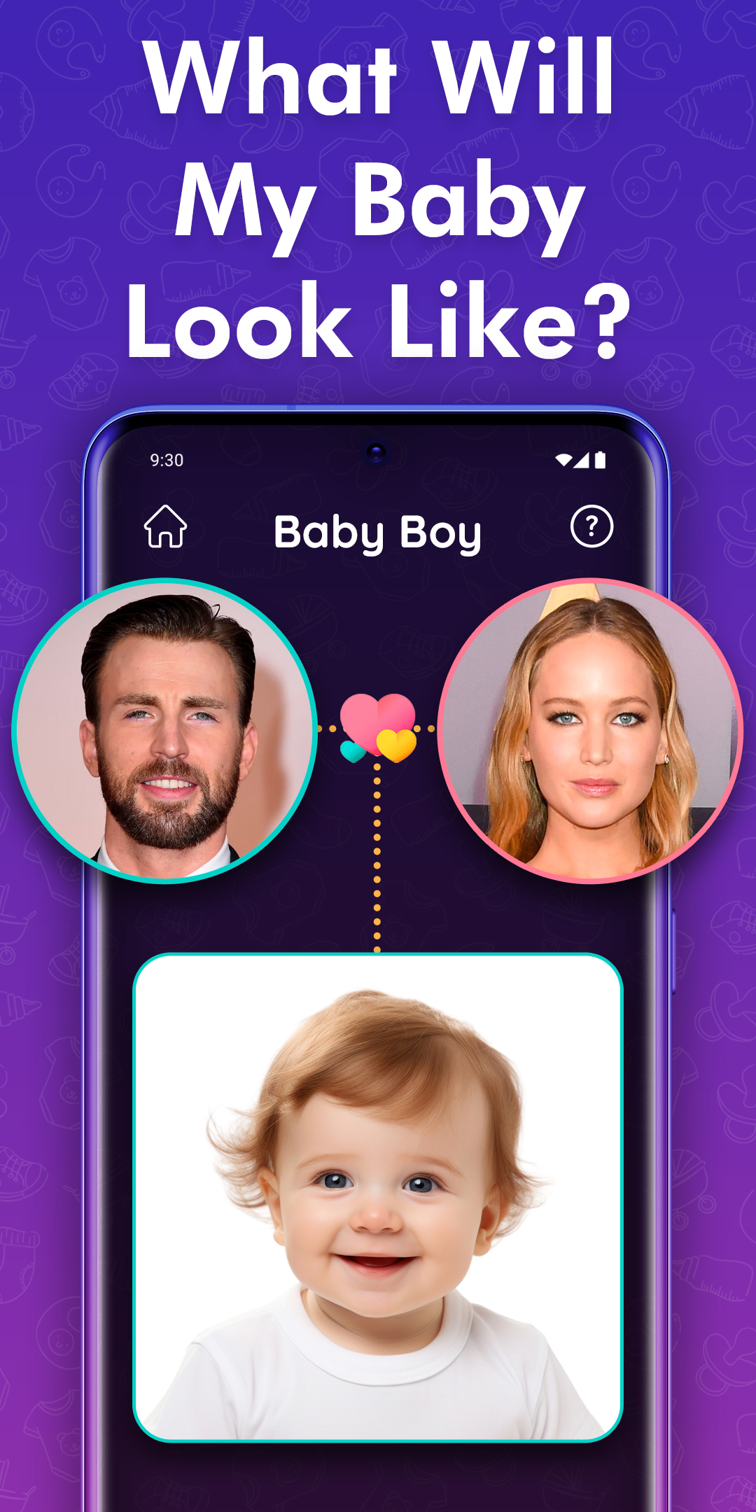 اسکرین شات 2 برنامه AI Baby Face Generator