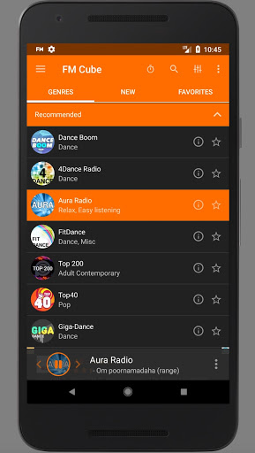 اسکرین شات 1 برنامه Radio - FM Cube