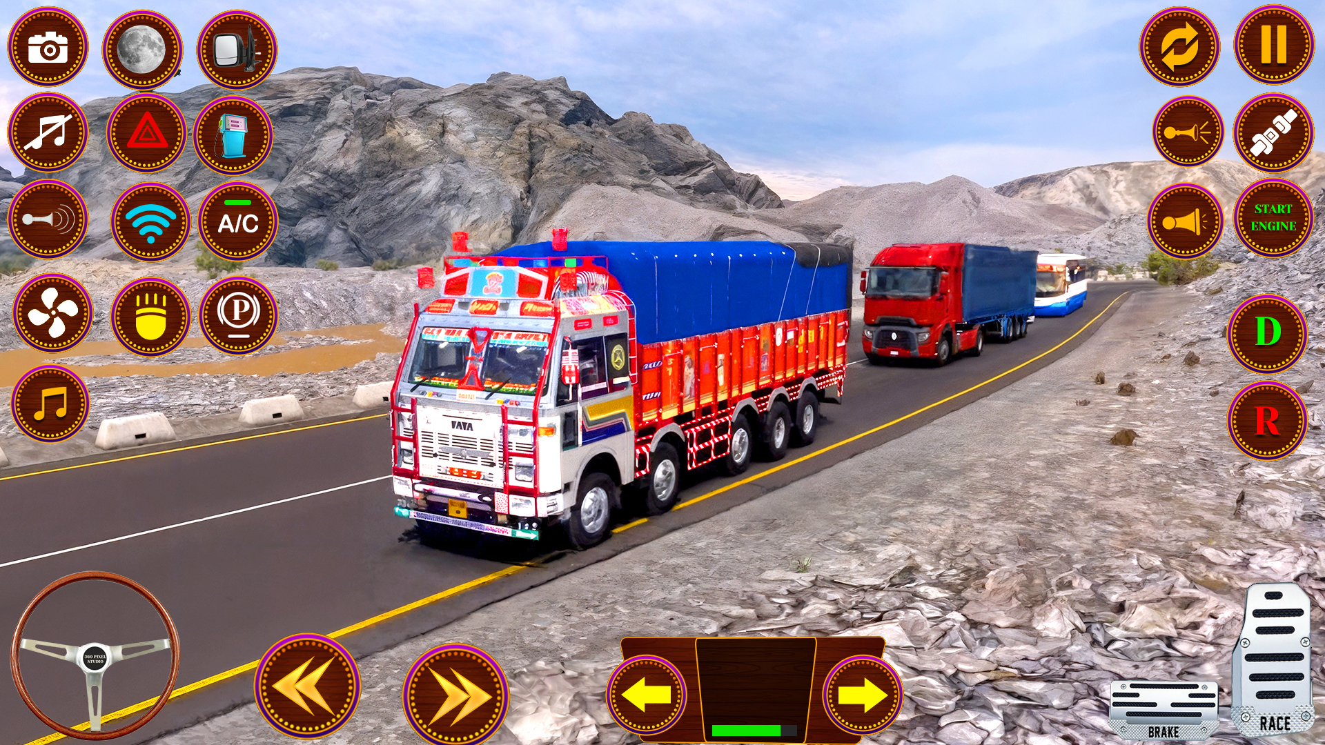 اسکرین شات 2 برنامه Indian Truck Offroad Cargo 3D