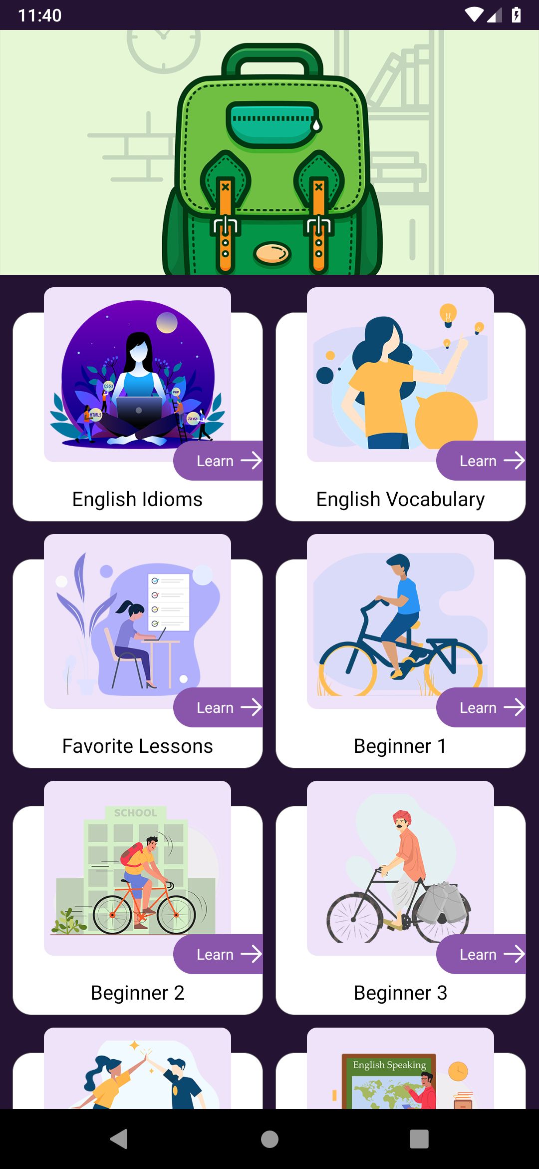 اسکرین شات 2 برنامه English Conversation Practice